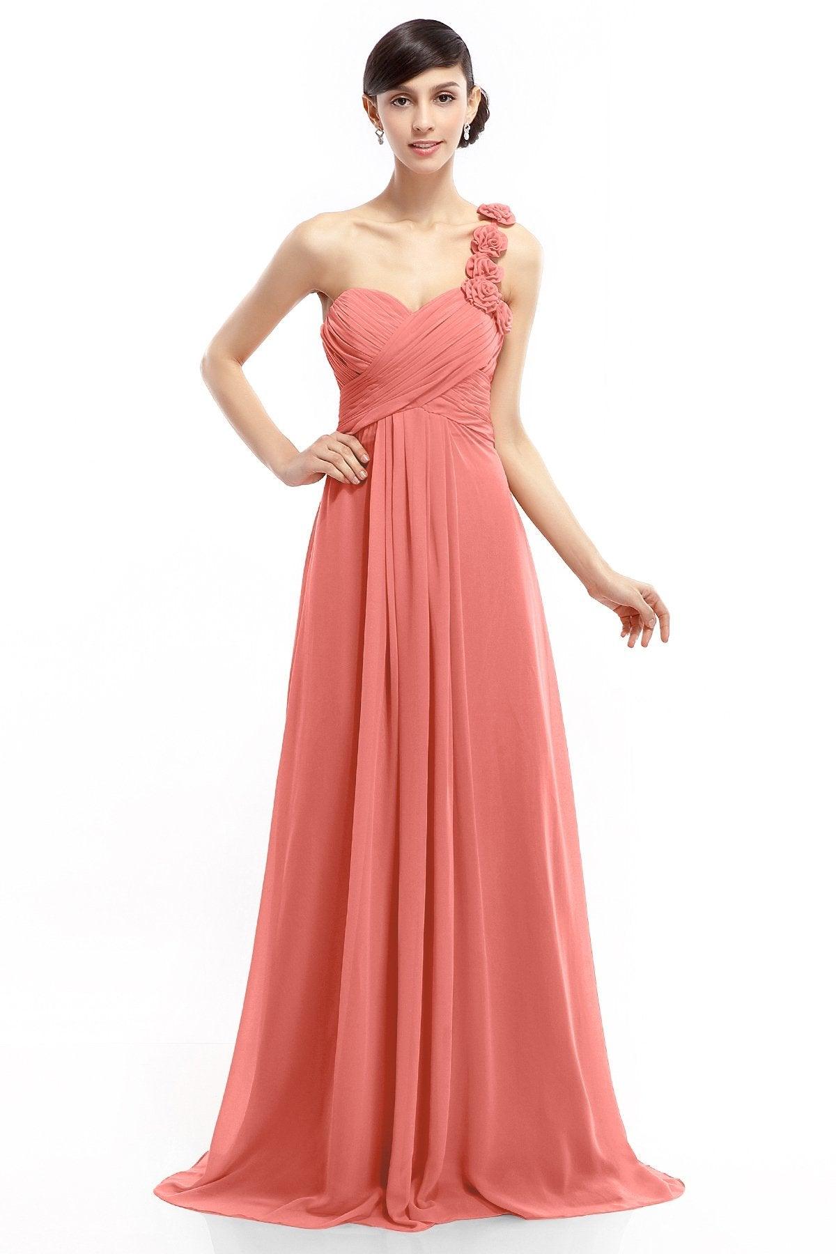 Sheath-Column Floor Length Chiffon Dresses COLT14017 - COCOMELODY