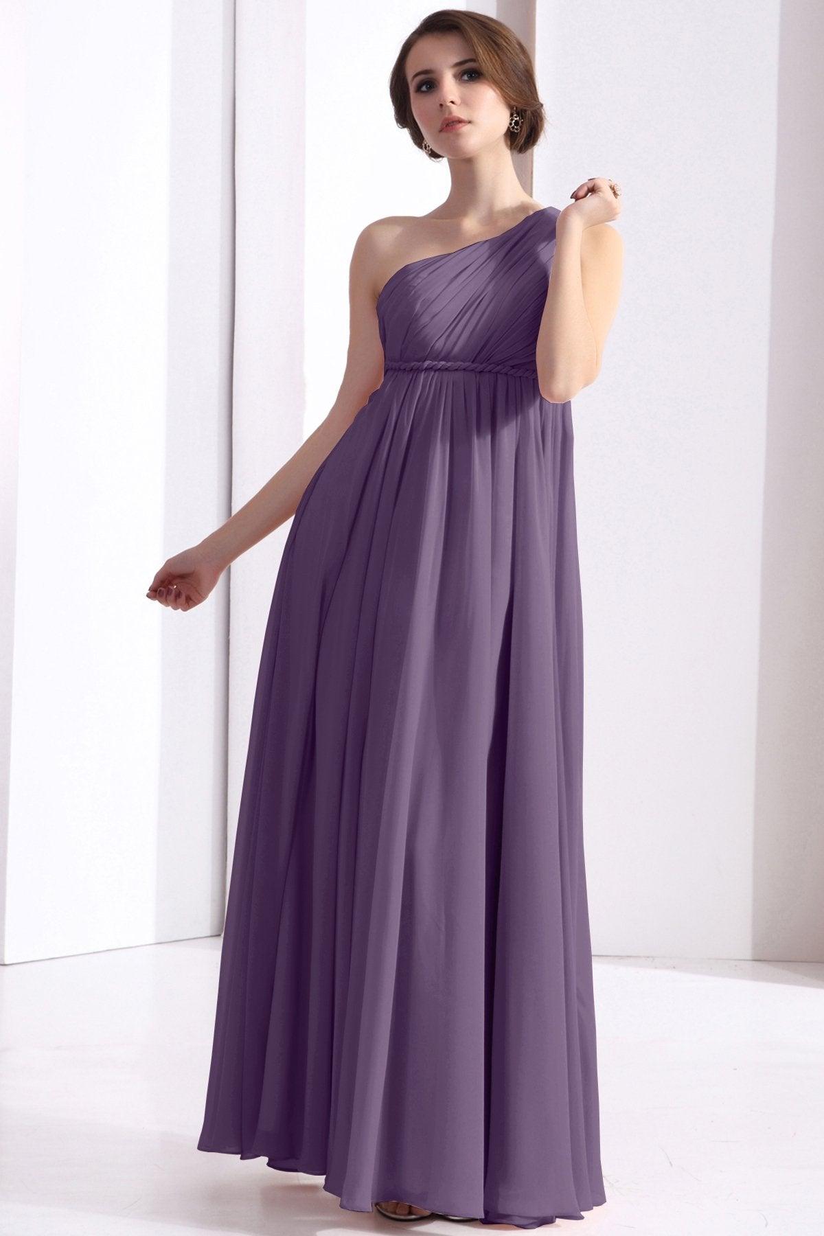 Sheath Floor Length Chiffon Bridesmaid Dress COSF1300D - COCOMELODY