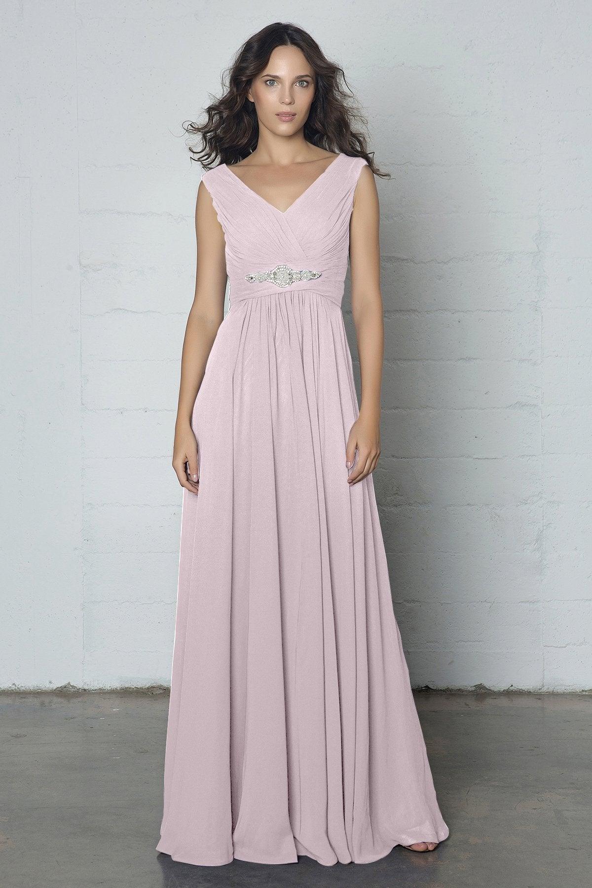 Sheath-Column Floor Length Chiffon Dress COZF14002 - COCOMELODY