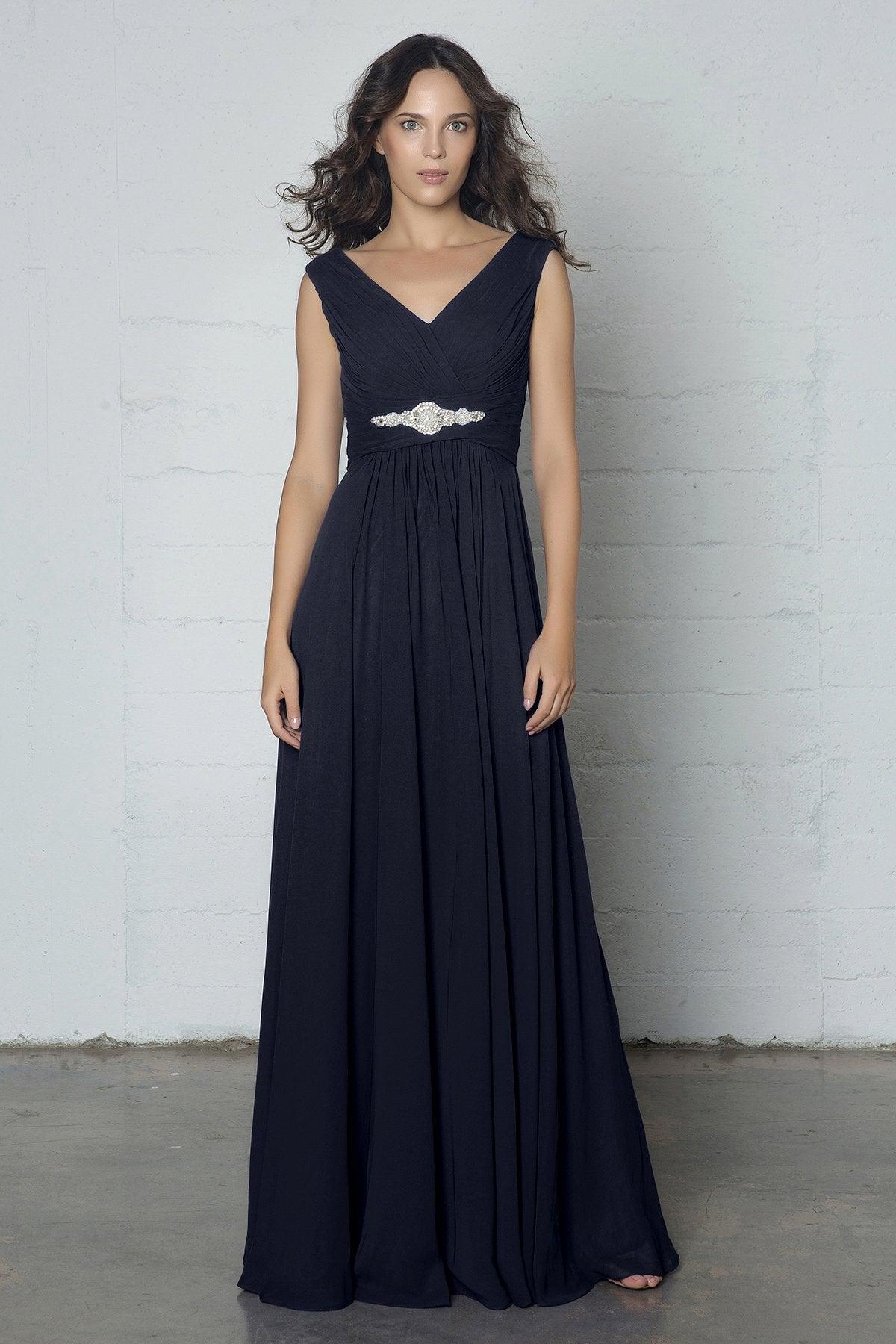 Sheath-Column Floor Length Chiffon Dress COZF14002 - COCOMELODY