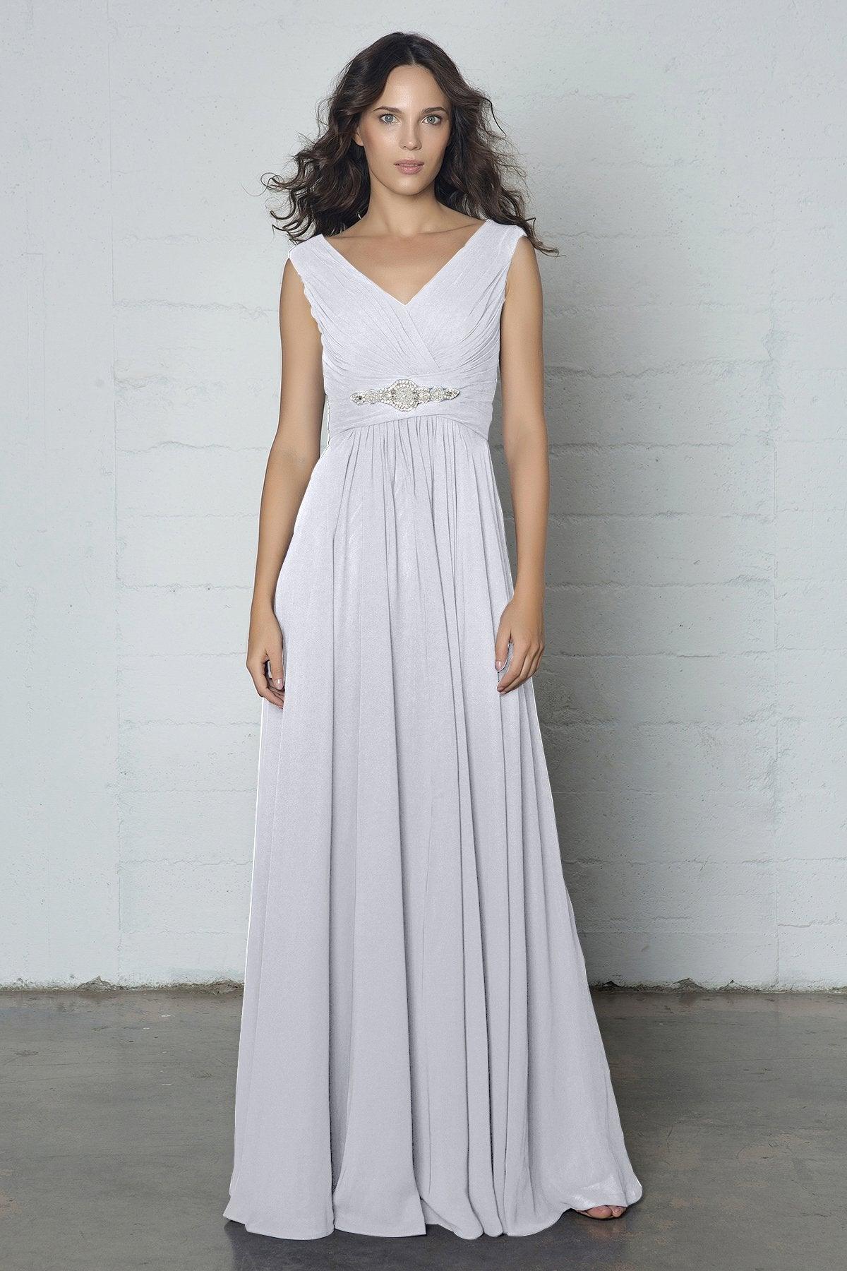 Sheath-Column Floor Length Chiffon Dress COZF14002 - COCOMELODY