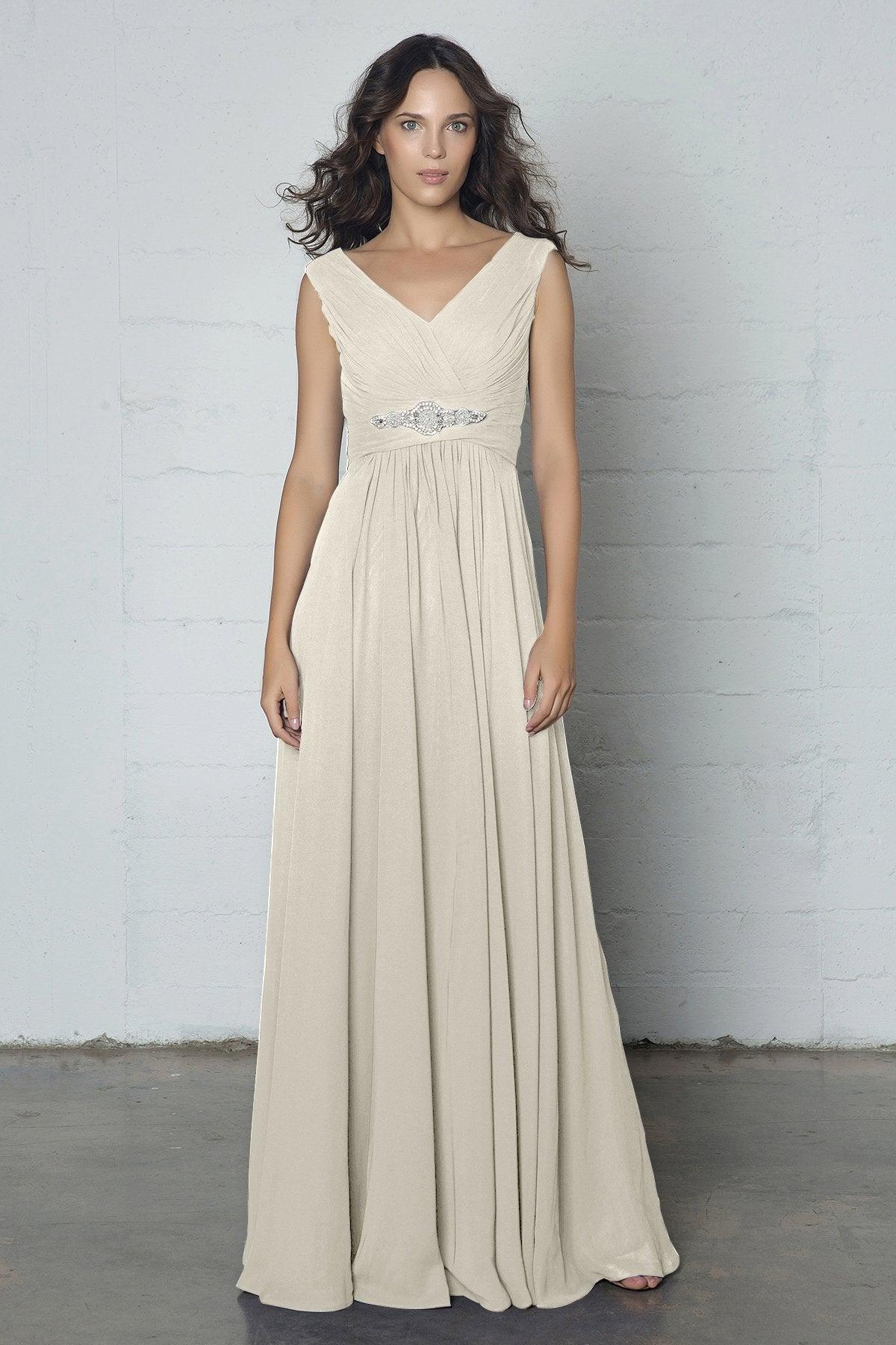 Sheath-Column Floor Length Chiffon Dress COZF14002 - COCOMELODY