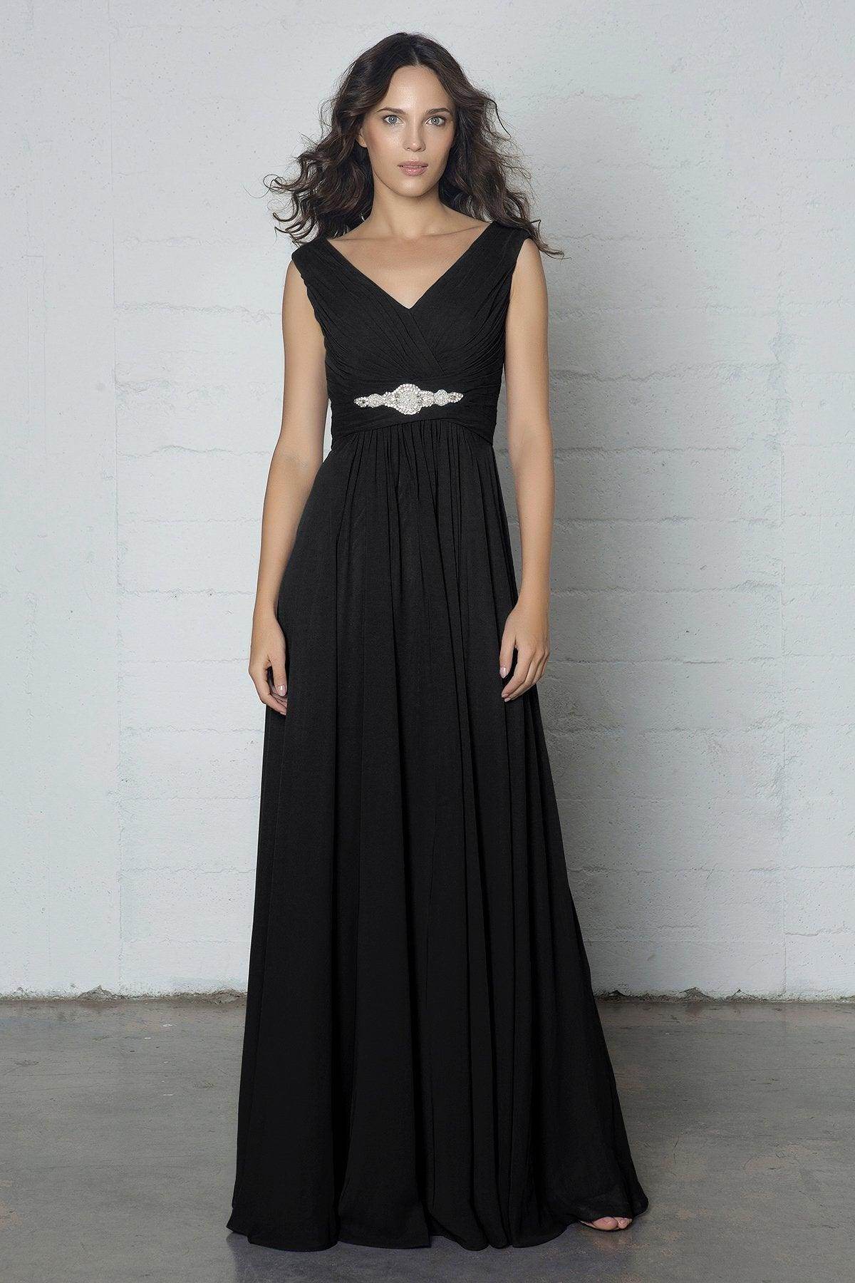 Sheath-Column Floor Length Chiffon Dress COZF14002 - COCOMELODY
