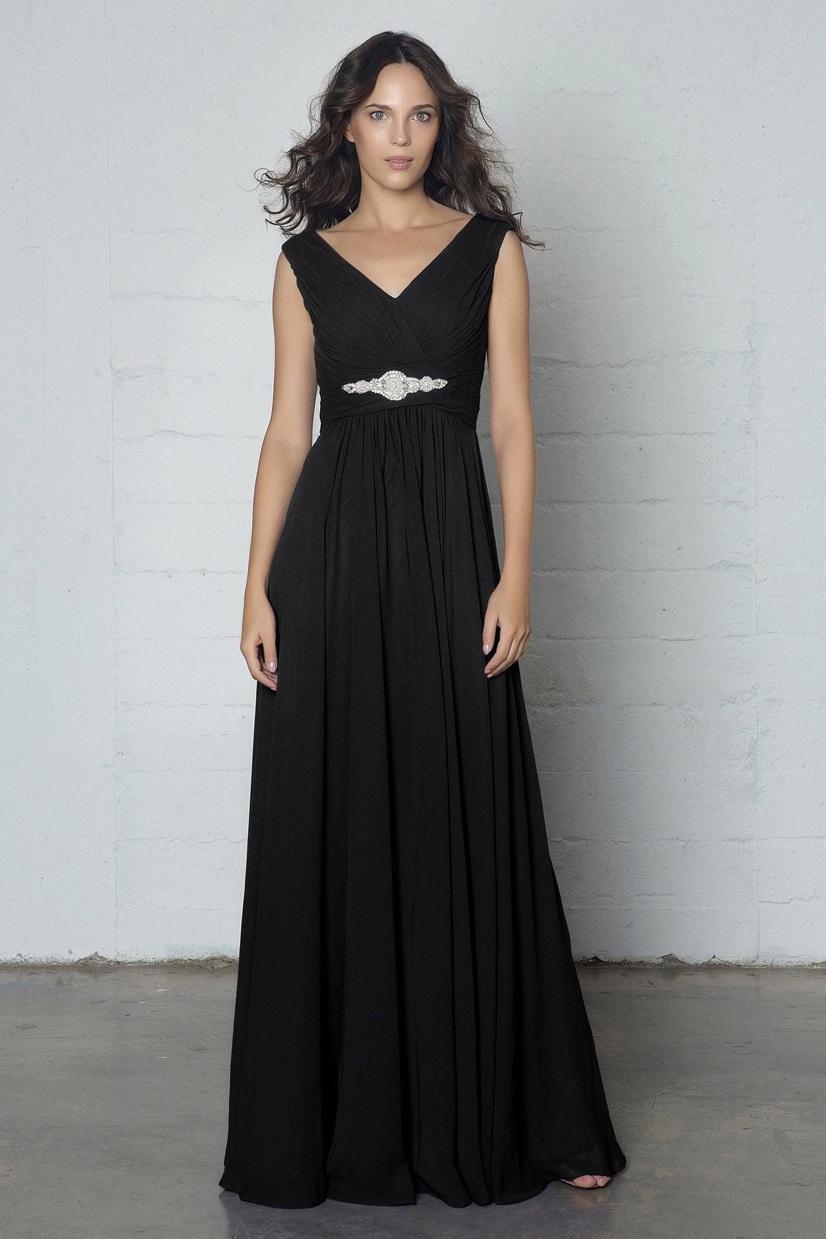 Sheath-Column Floor Length Chiffon Dress COZF14002 - COCOMELODY