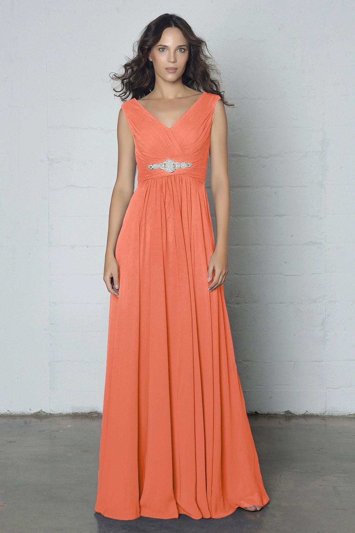 Sheath-Column Floor Length Chiffon Dress COZF14002 - COCOMELODY