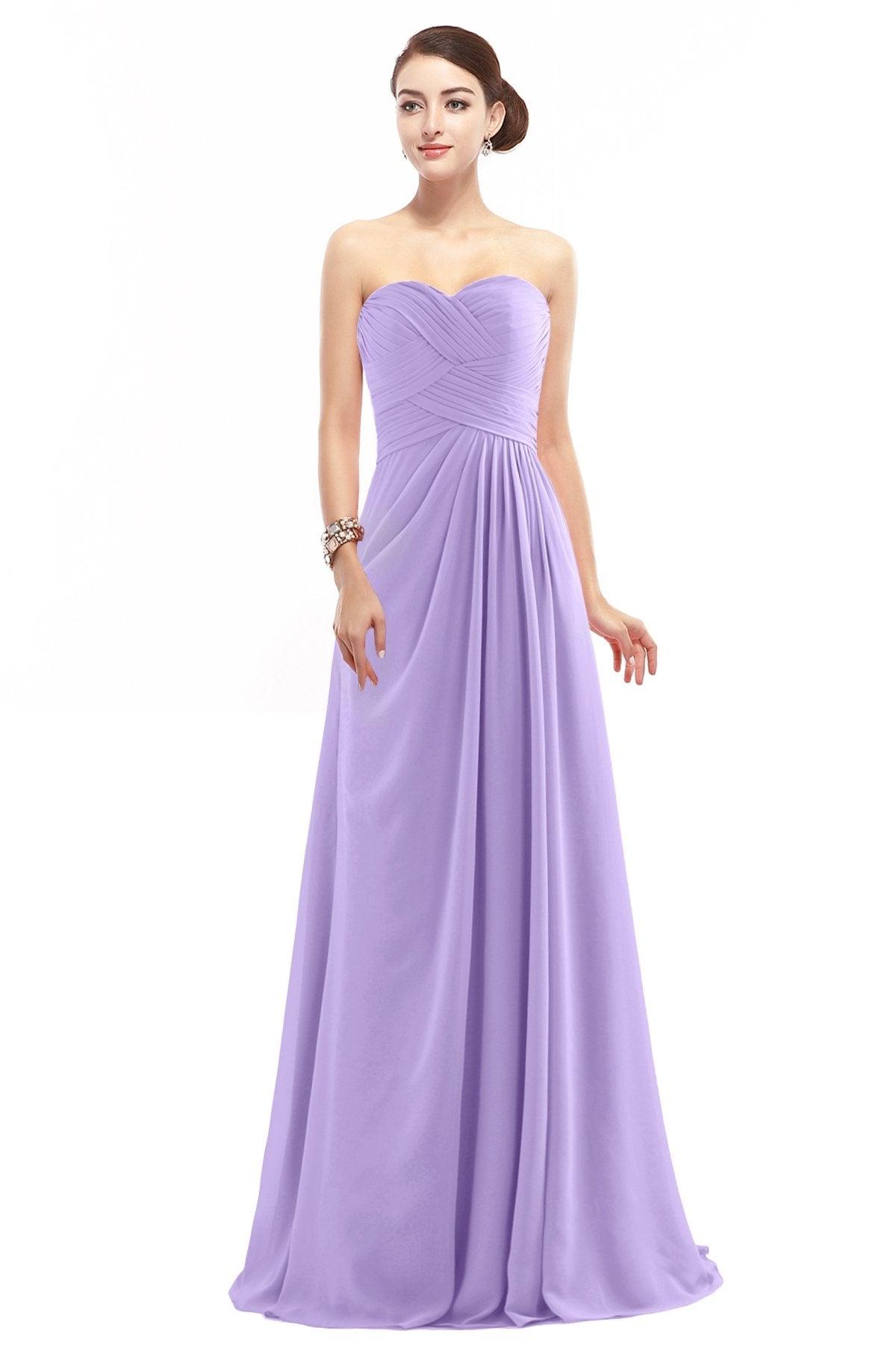 Sheath Floor Length Chiffon Bridesmaid Dress COZF1401D - COCOMELODY