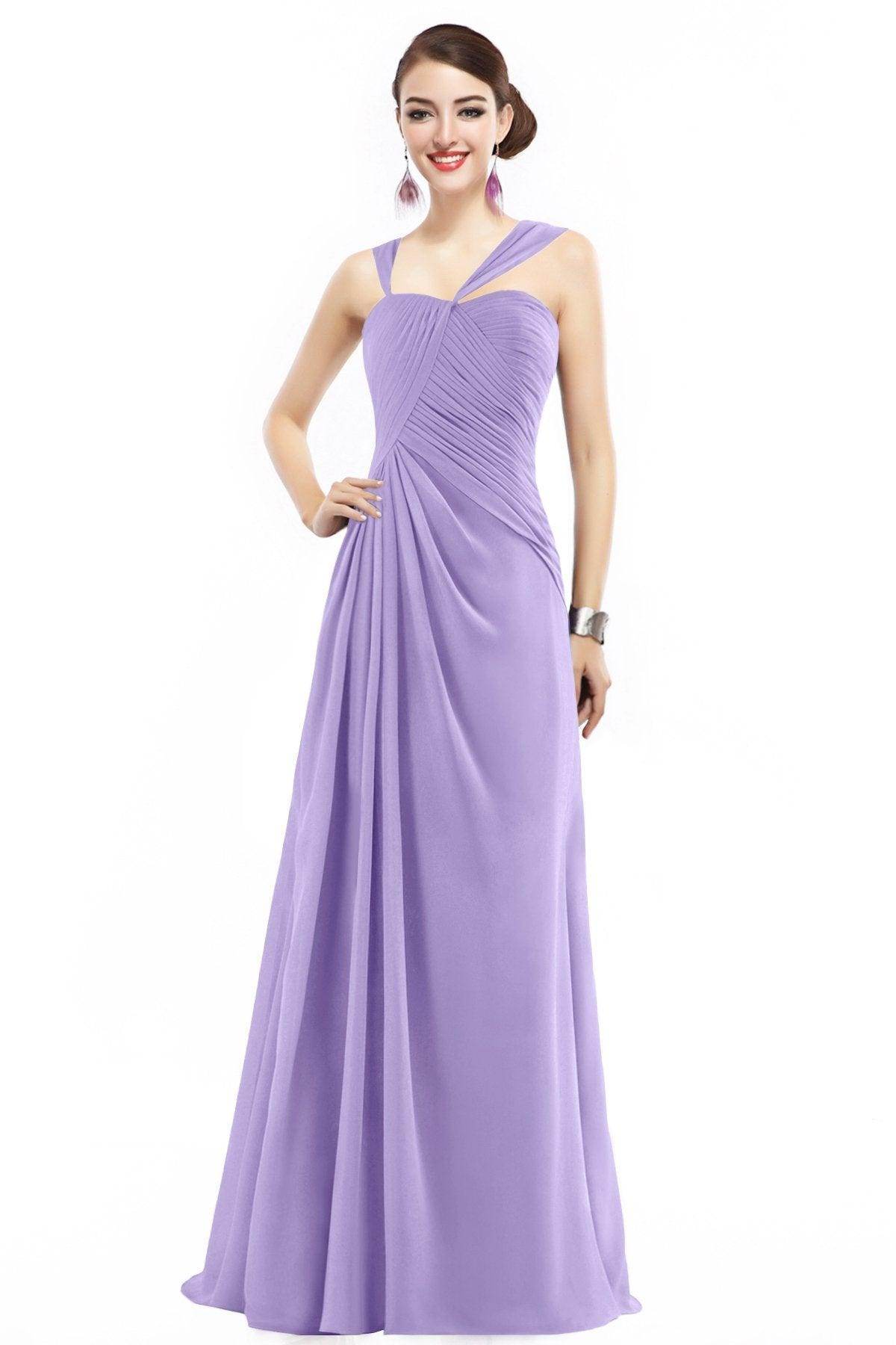 Sheath Floor Length Chiffon Bridesmaid Dress COZF1401F - COCOMELODY