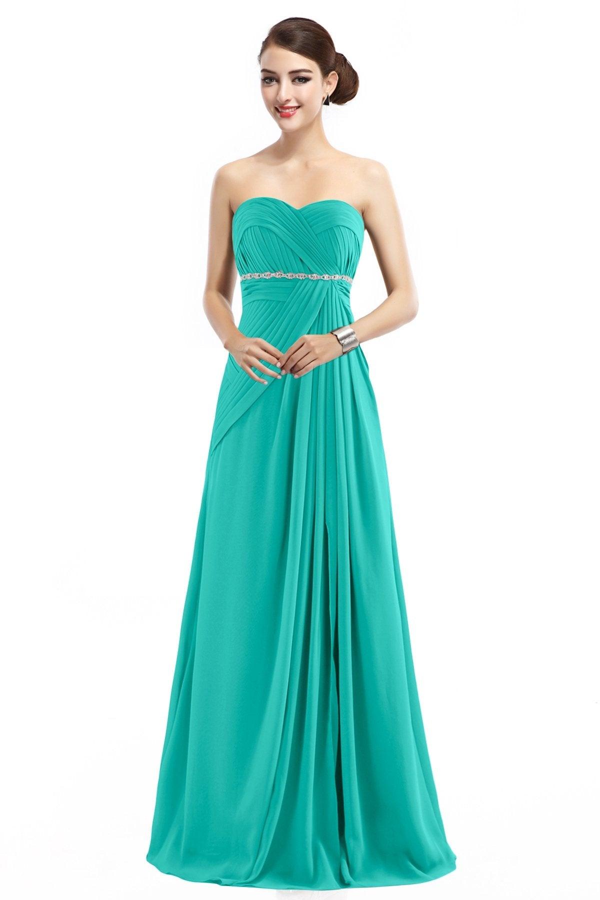 Sheath Floor Length Chiffon Bridesmaid Dress COZF14022 - COCOMELODY