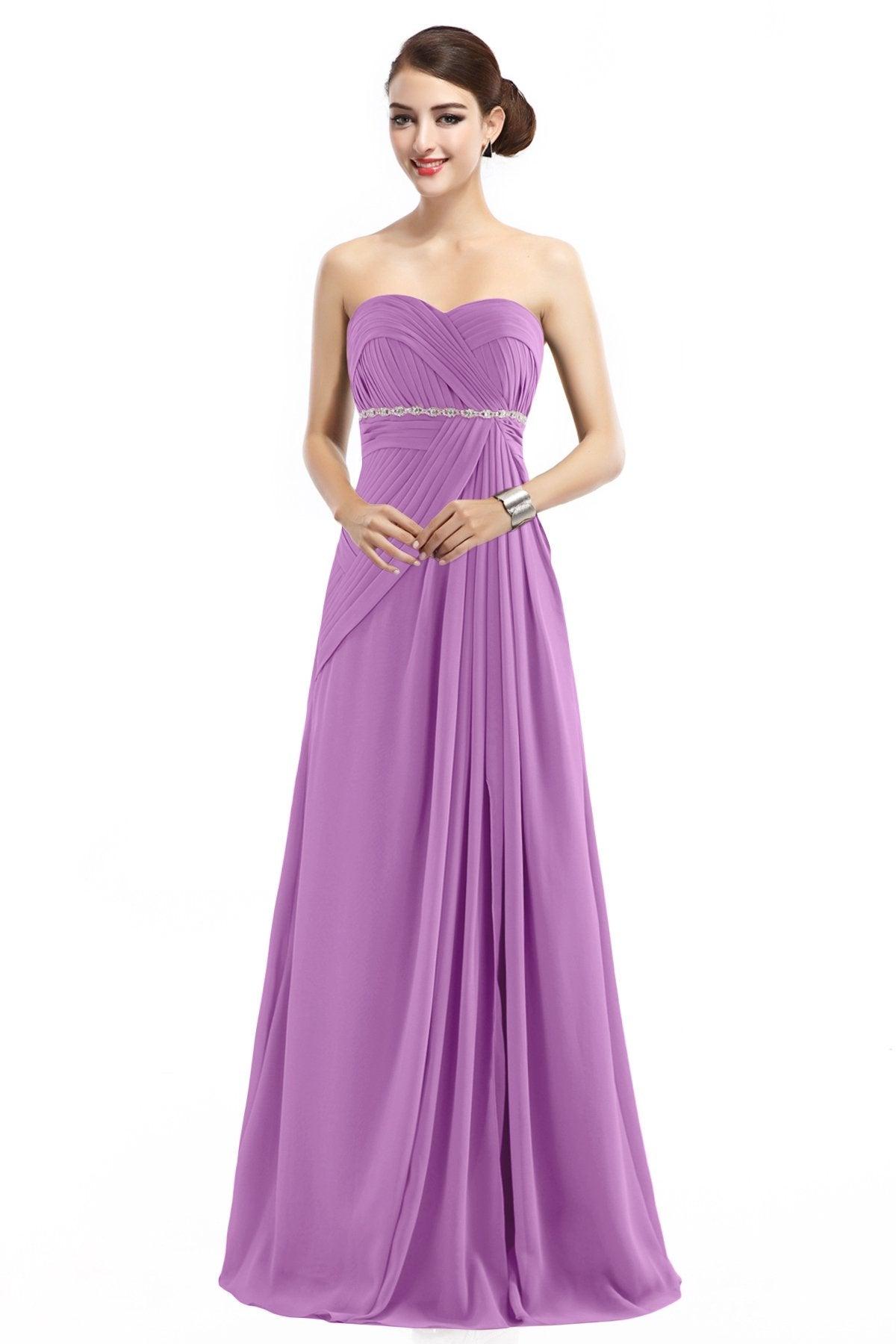 Sheath Floor Length Chiffon Bridesmaid Dress COZF14022 - COCOMELODY