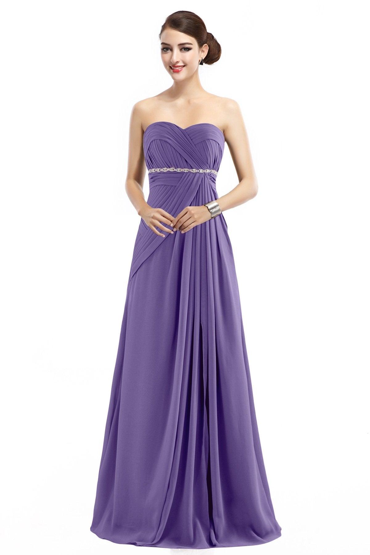 Sheath Floor Length Chiffon Bridesmaid Dress COZF14022 - COCOMELODY