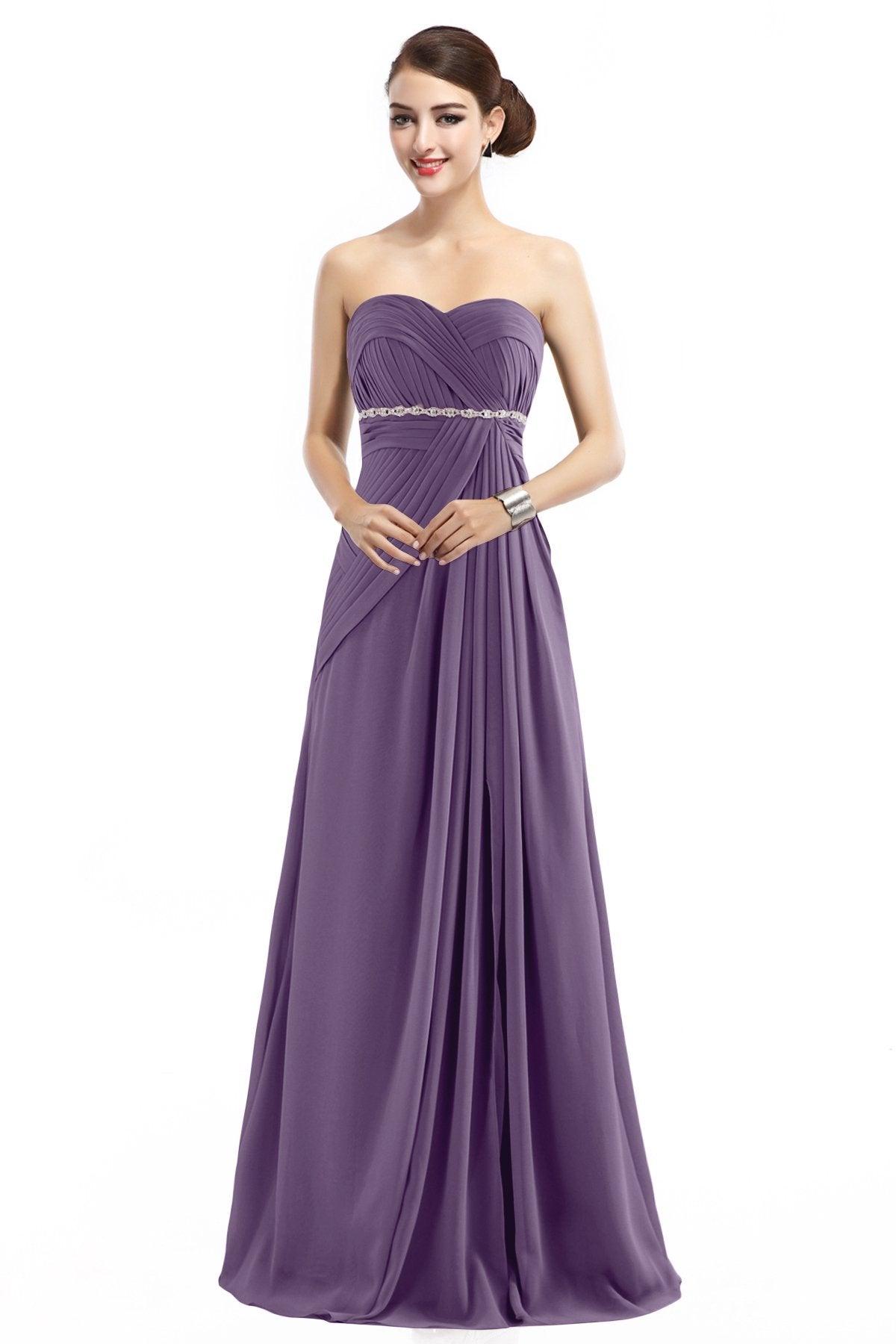 Sheath Floor Length Chiffon Bridesmaid Dress COZF14022 - COCOMELODY