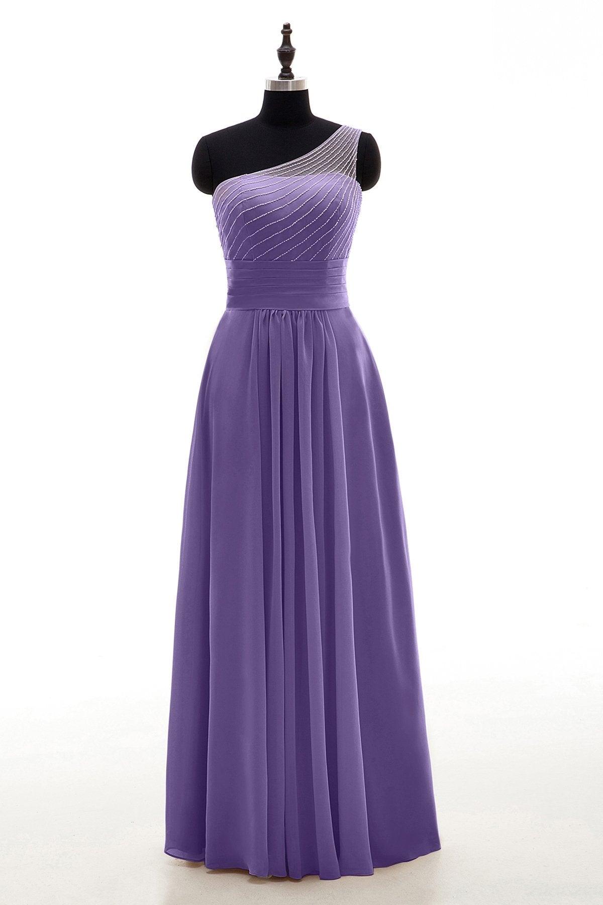 Sheath Floor Length Chiffon Bridesmaid Dress COZF1409A - COCOMELODY