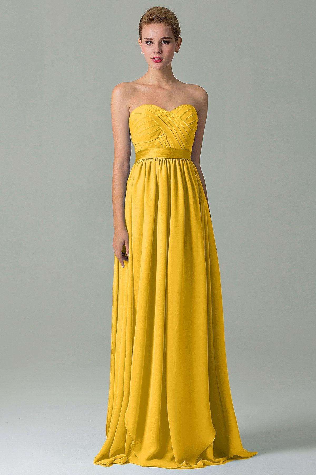 Sheath Floor Length Chiffon Bridesmaid Dress COZF140A1 - COCOMELODY