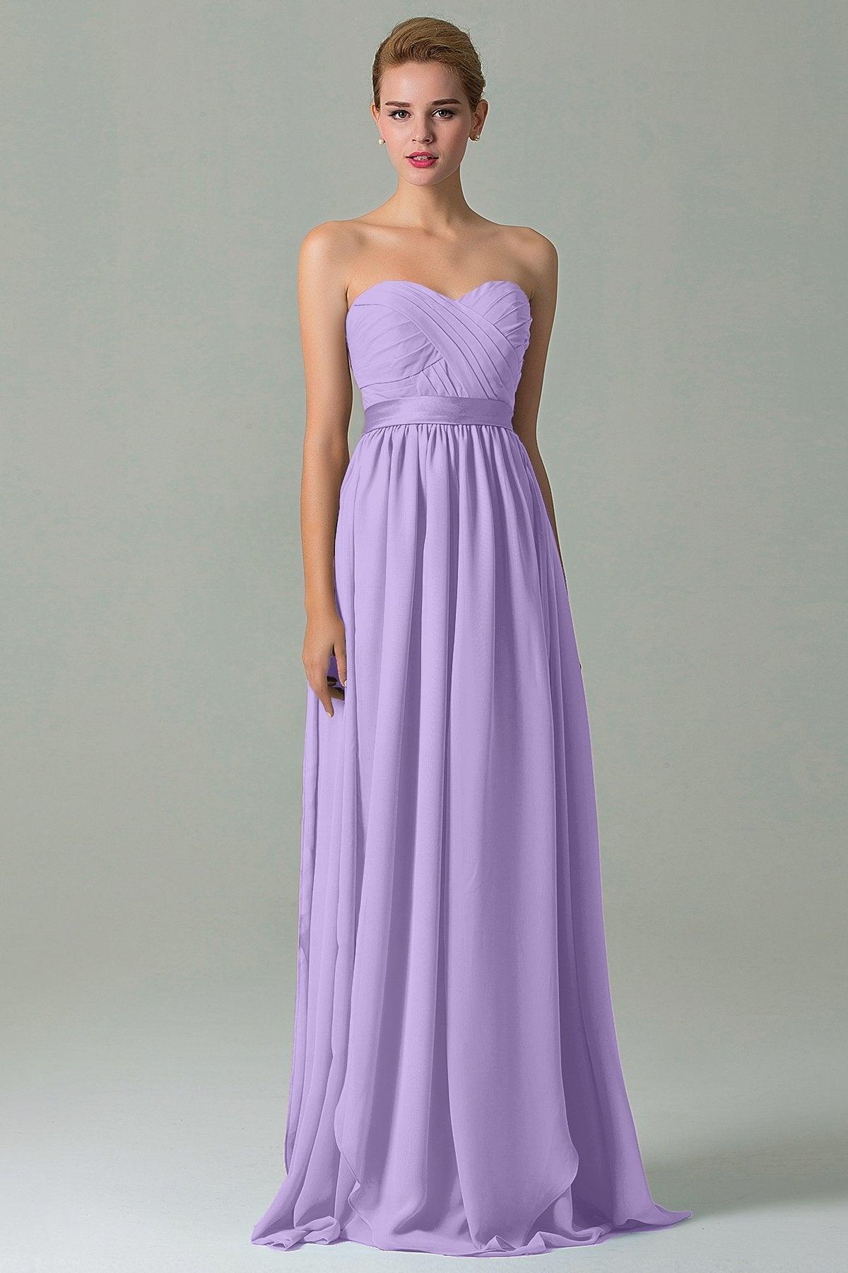Sheath Floor Length Chiffon Bridesmaid Dress COZF140A1 - COCOMELODY