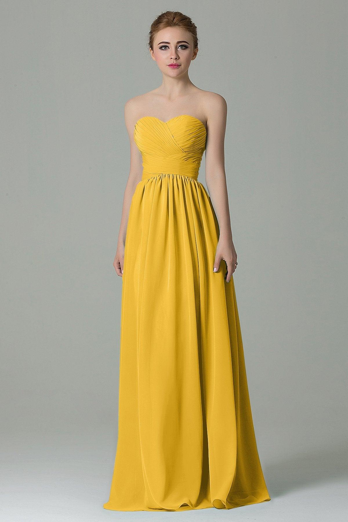 Sheath Floor Length Chiffon Bridesmaid Dress COZF1500C - COCOMELODY