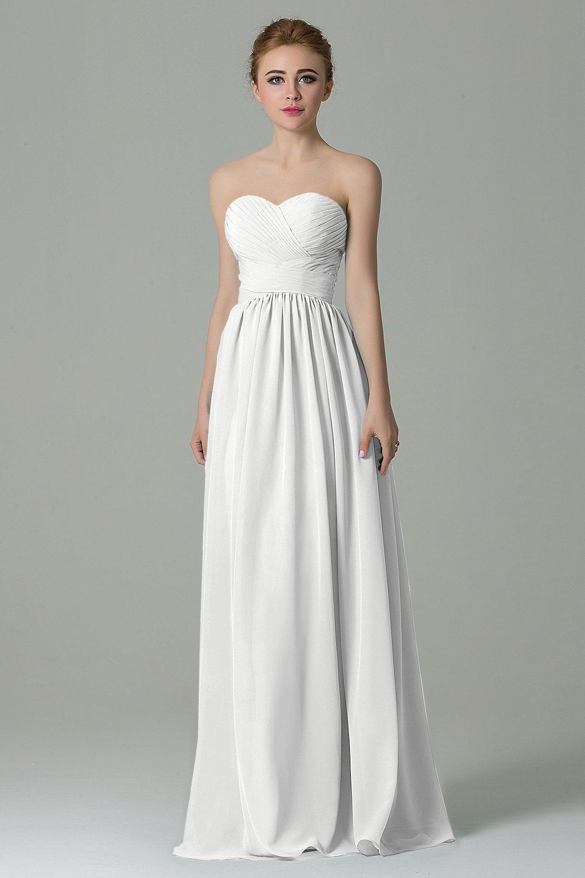 Sheath Floor Length Chiffon Bridesmaid Dress COZF1500C - COCOMELODY