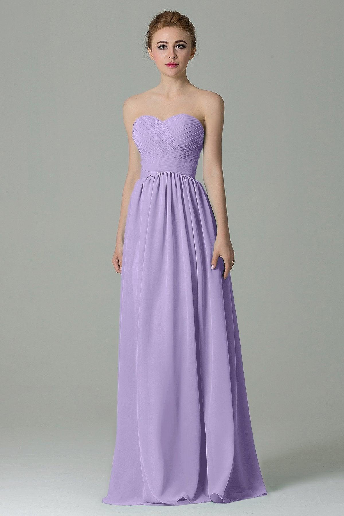 Sheath Floor Length Chiffon Bridesmaid Dress COZF1500C - COCOMELODY