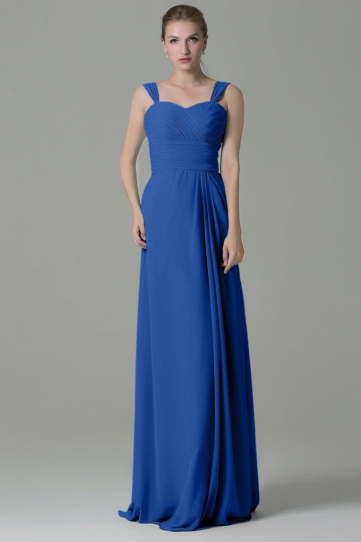 Sheath Floor Length Chiffon Bridesmaid Dress COZF1500D - COCOMELODY