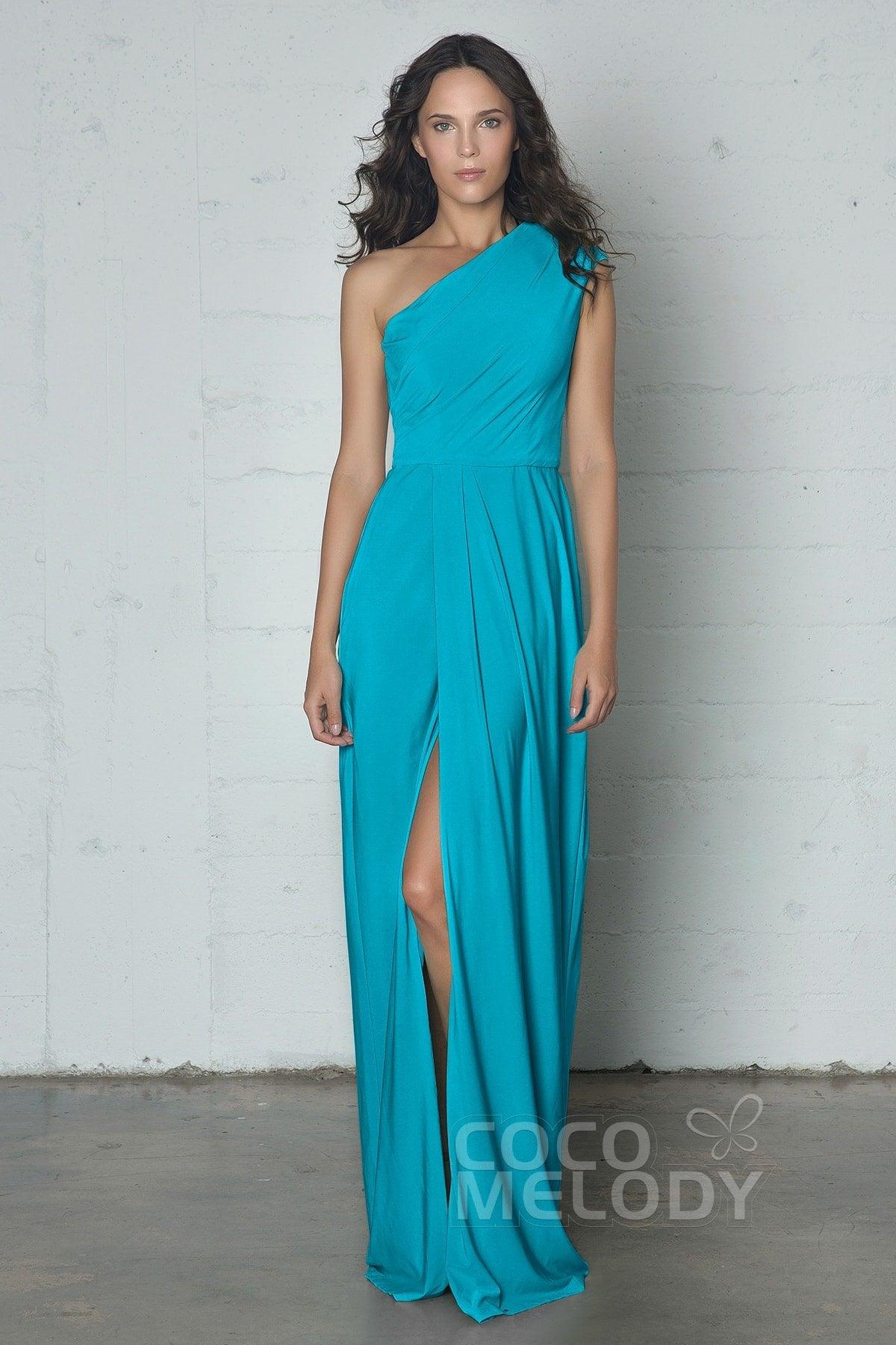 Sheath-Column Floor Length Knitted Fabric Dress COZF17010 - COCOMELODY
