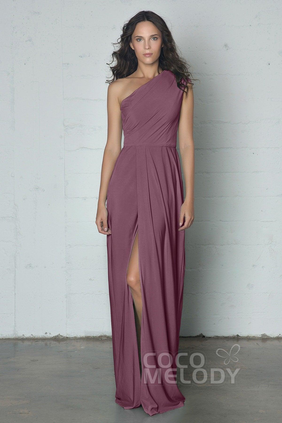 Sheath-Column Floor Length Knitted Fabric Dress COZF17010 - COCOMELODY