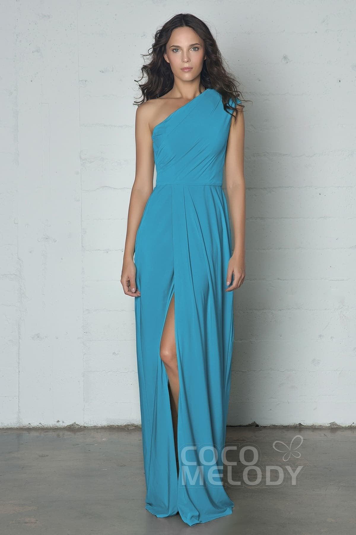 Sheath-Column Floor Length Knitted Fabric Dress COZF17010 - COCOMELODY
