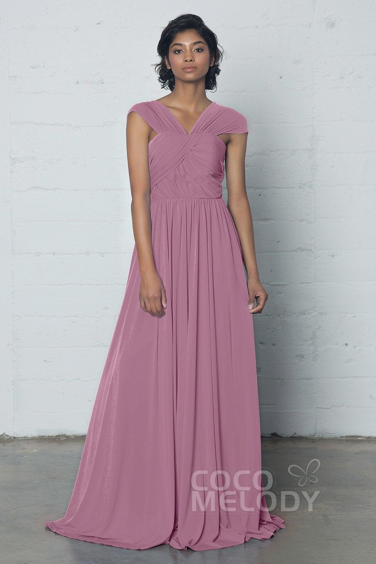 Sheath-Column Floor Length Knitted Fabric Dress COZF17017 - COCOMELODY
