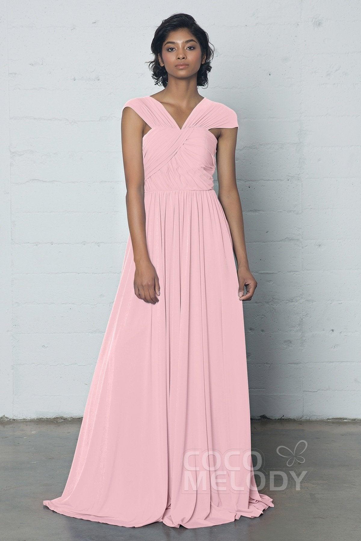 Sheath-Column Floor Length Knitted Fabric Dress COZF17017 - COCOMELODY