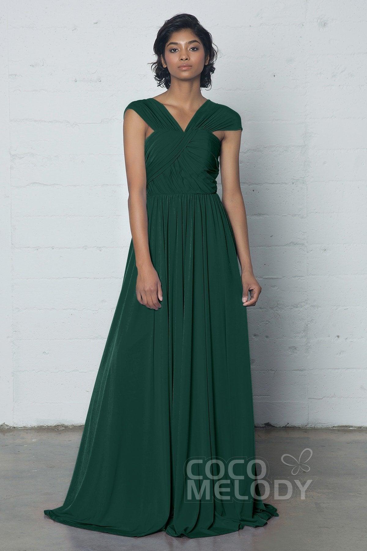 Sheath-Column Floor Length Knitted Fabric Dress COZF17017 - COCOMELODY