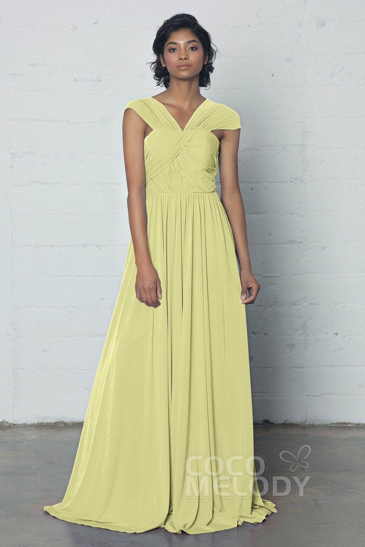 Sheath-Column Floor Length Knitted Fabric Dress COZF17017 - COCOMELODY