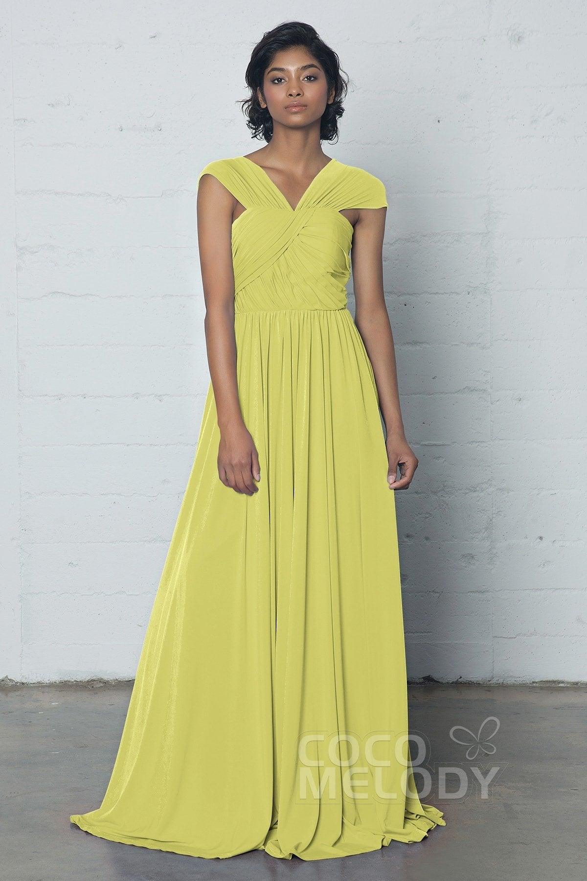 Sheath-Column Floor Length Knitted Fabric Dress COZF17017 - COCOMELODY