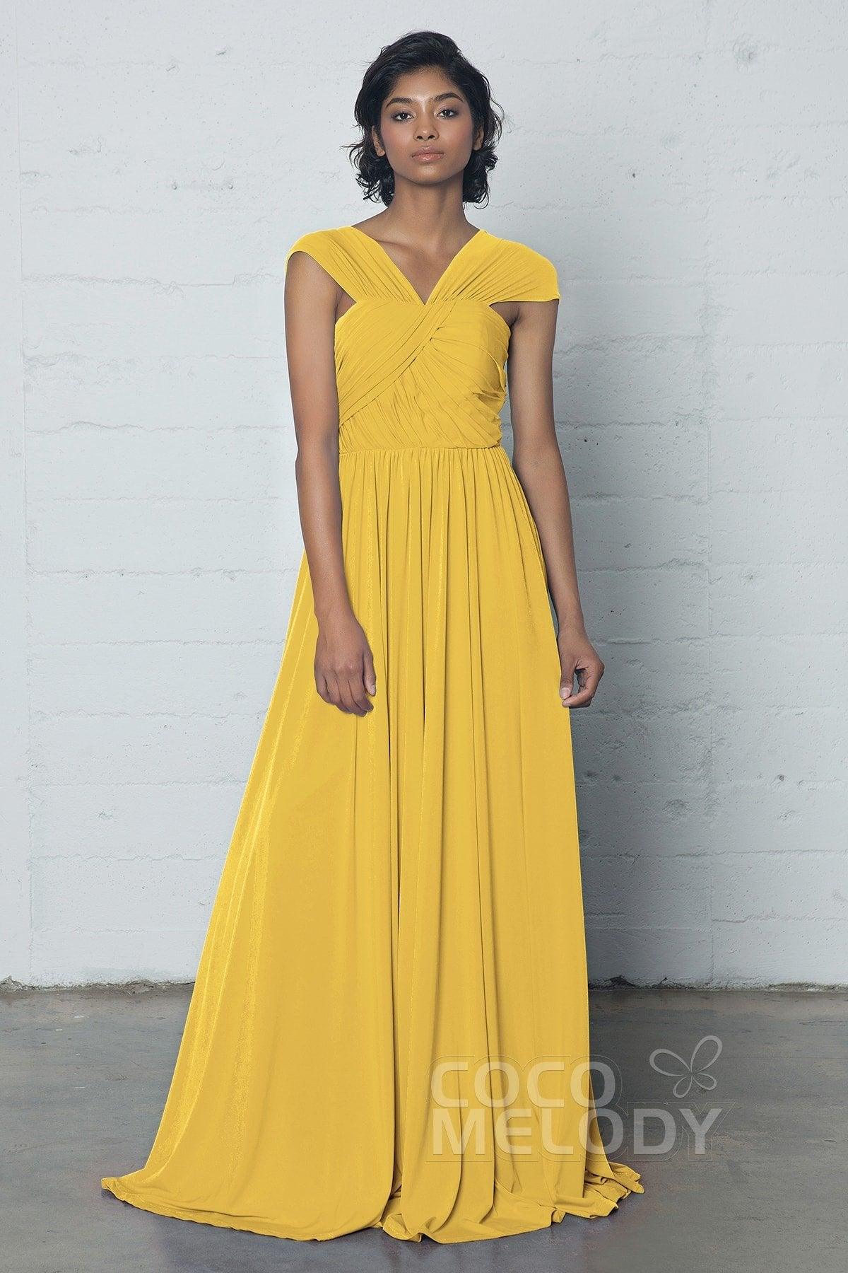 Sheath-Column Floor Length Knitted Fabric Dress COZF17017 - COCOMELODY