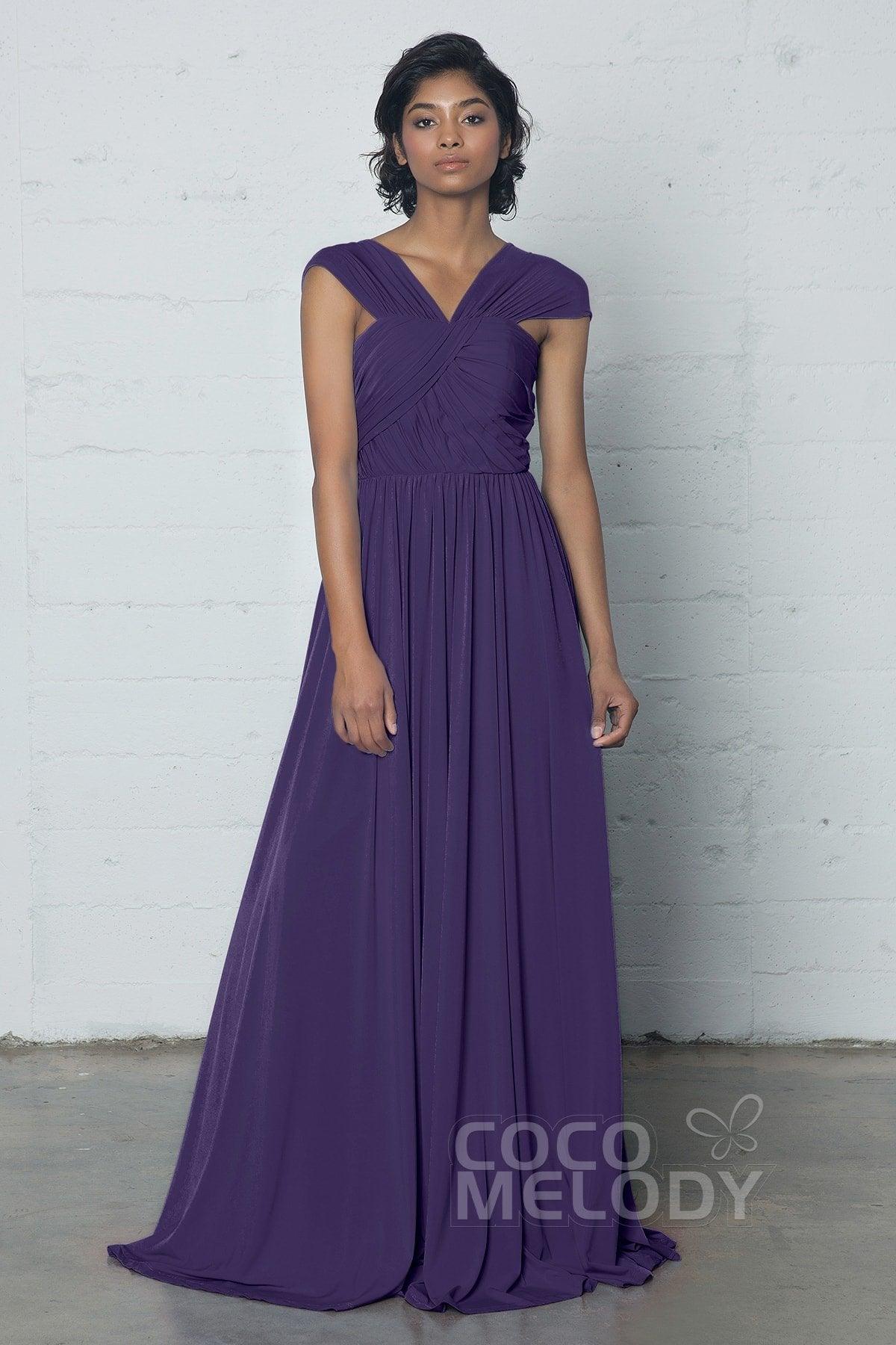 Sheath-Column Floor Length Knitted Fabric Dress COZF17017 - COCOMELODY
