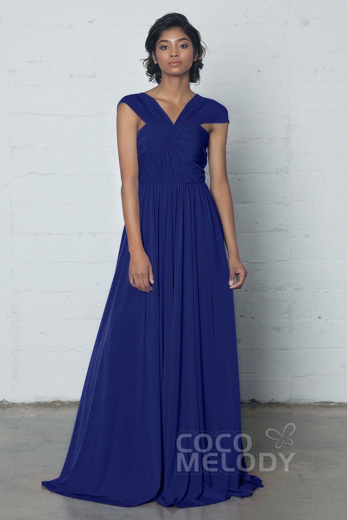 Sheath-Column Floor Length Knitted Fabric Dress COZF17017 - COCOMELODY