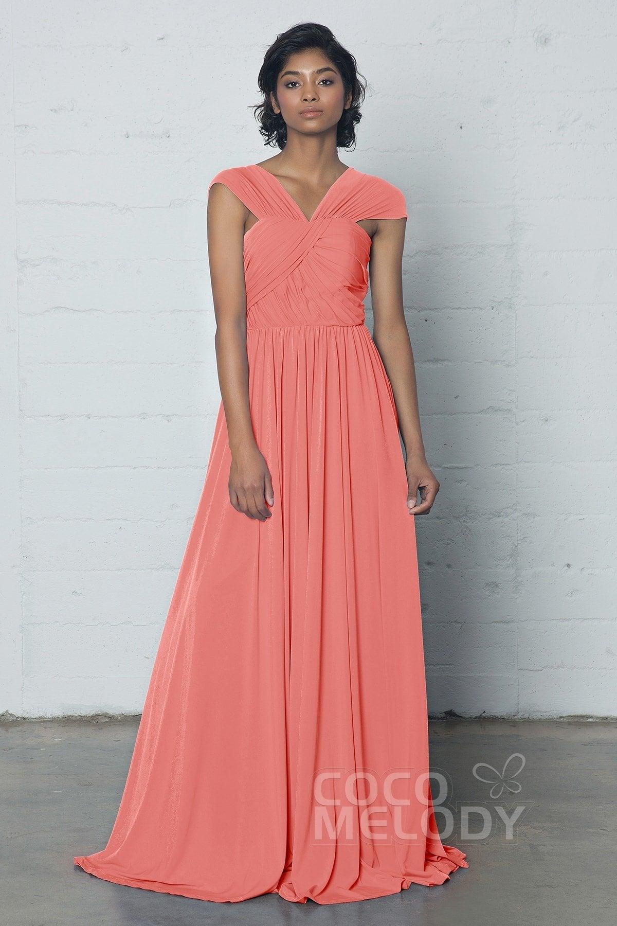 Sheath-Column Floor Length Knitted Fabric Dress COZF17017 - COCOMELODY