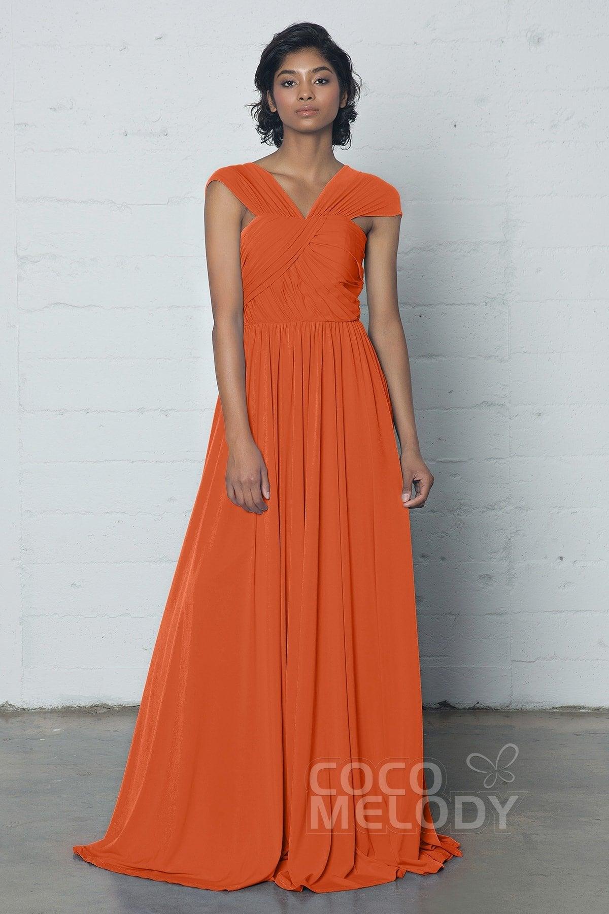 Sheath-Column Floor Length Knitted Fabric Dress COZF17017 - COCOMELODY