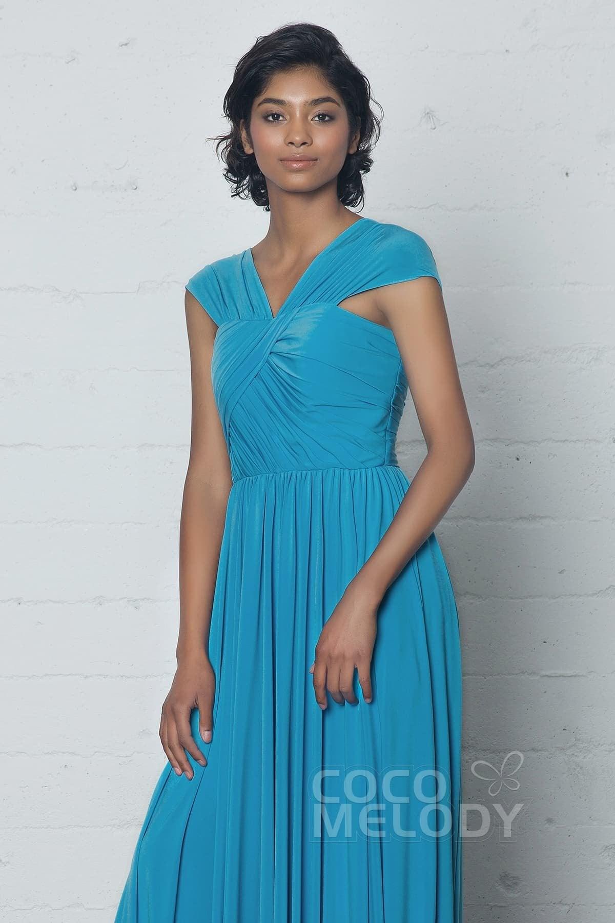 Sheath-Column Floor Length Knitted Fabric Dress COZF17017 - COCOMELODY