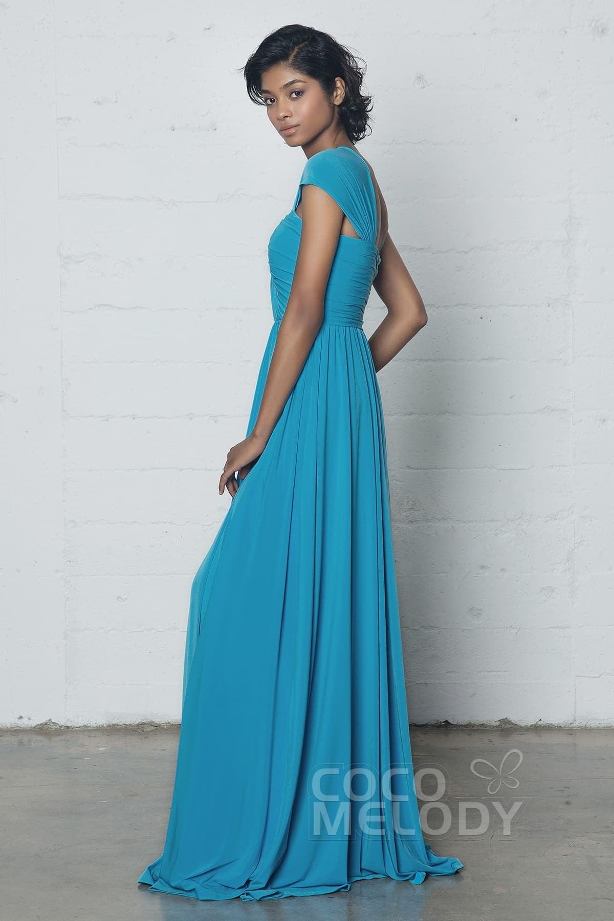 Sheath-Column Floor Length Knitted Fabric Dress COZF17017 - COCOMELODY