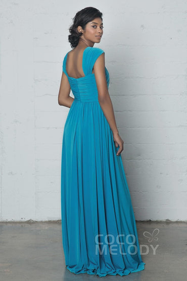 Sheath-Column Floor Length Knitted Fabric Dress COZF17017 - COCOMELODY