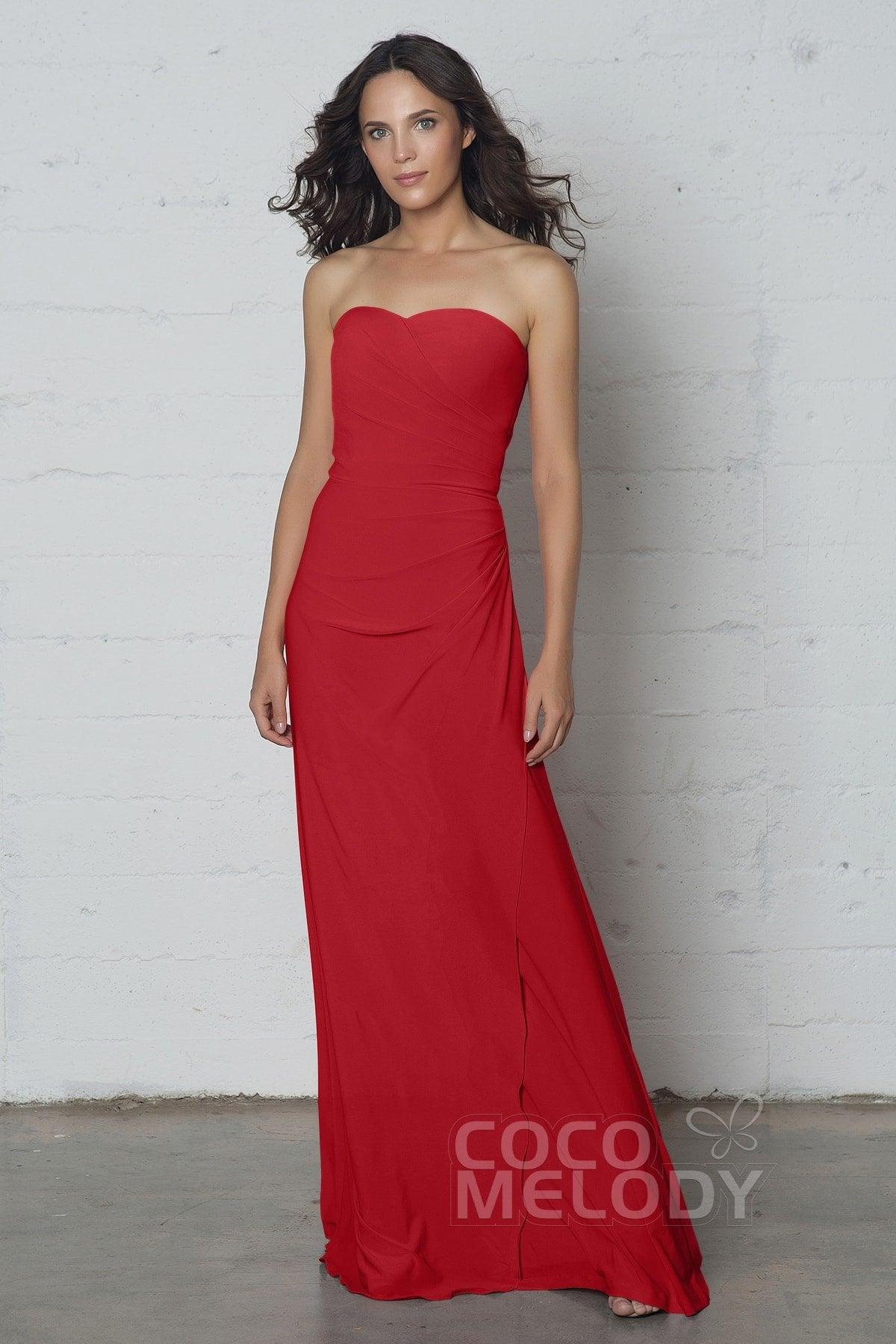 Sheath-Column Floor Length Knitted Fabric Dress COZF17018 - COCOMELODY