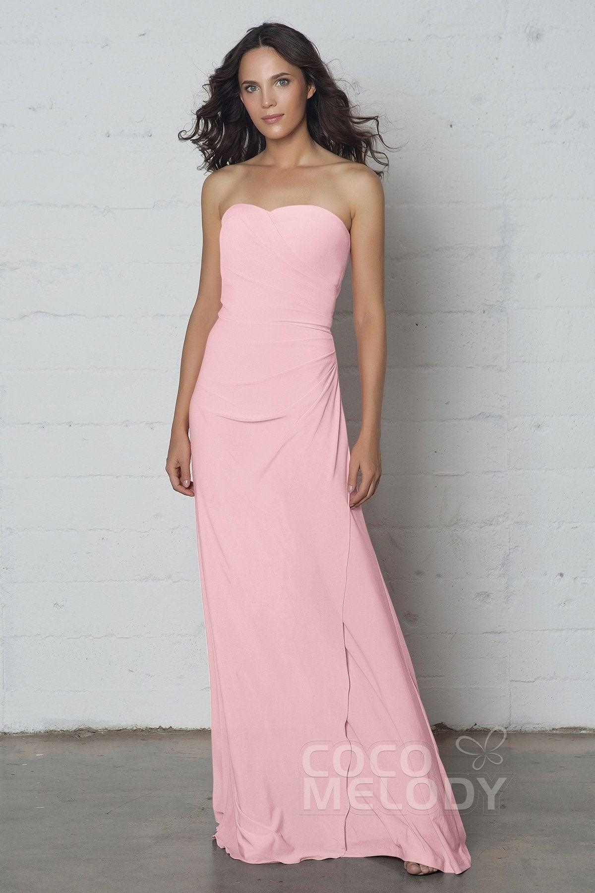 Sheath-Column Floor Length Knitted Fabric Dress COZF17018 - COCOMELODY