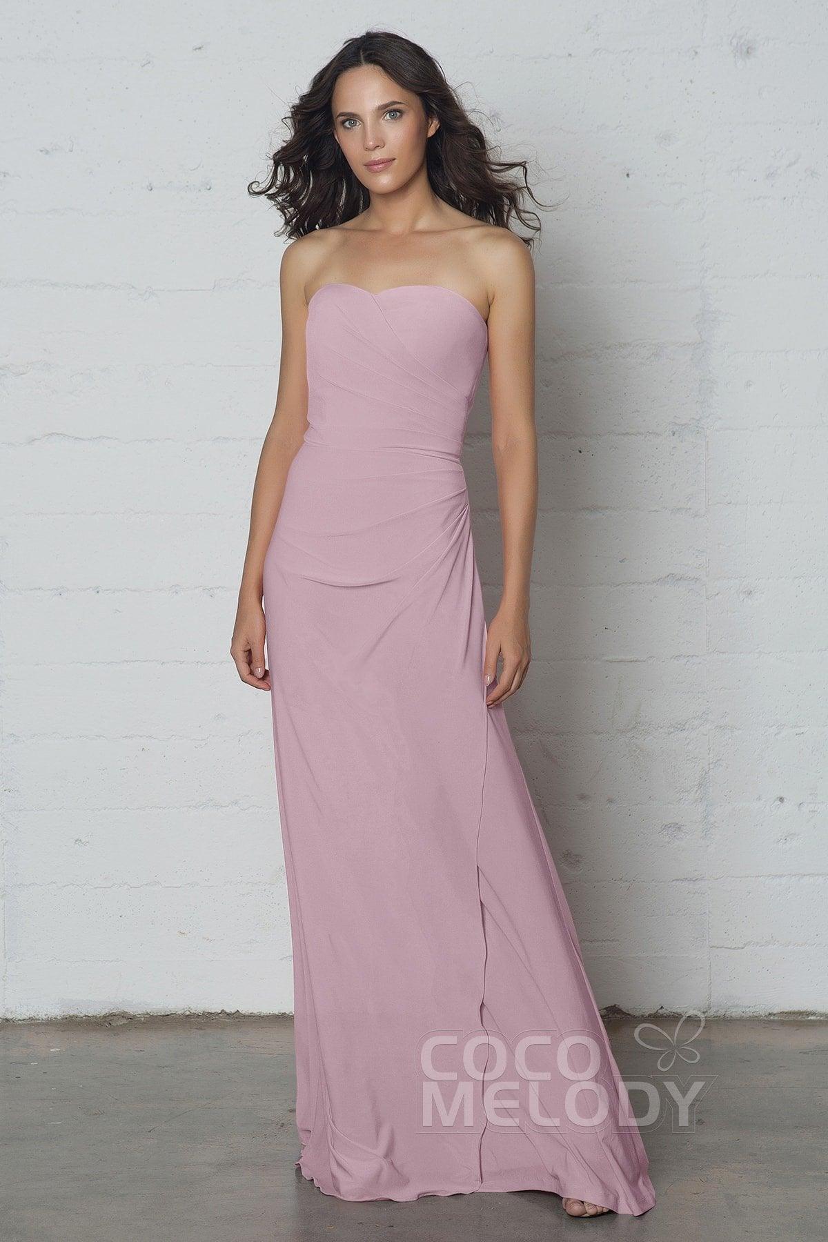 Sheath-Column Floor Length Knitted Fabric Dress COZF17018 - COCOMELODY