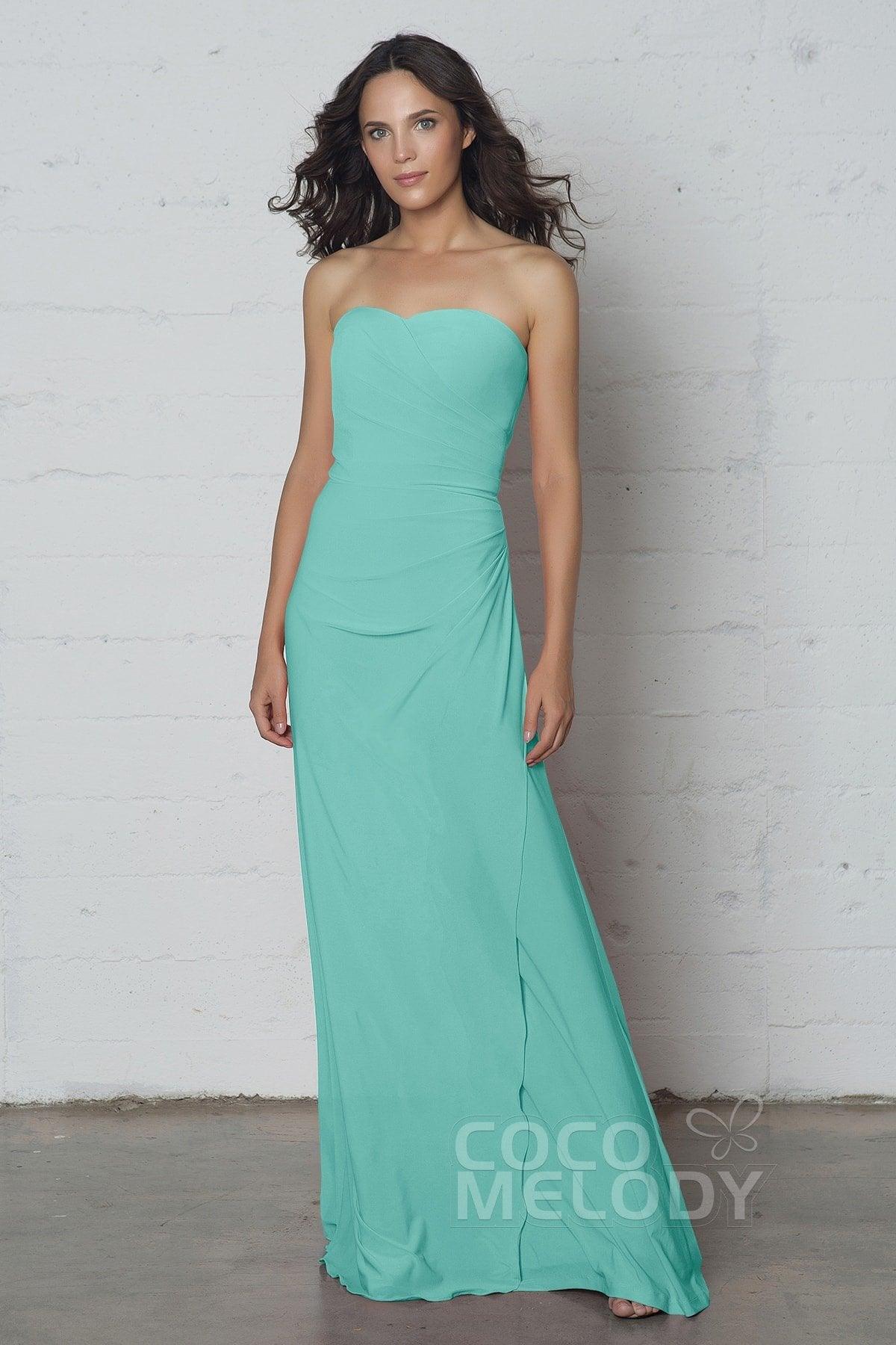 Sheath-Column Floor Length Knitted Fabric Dress COZF17018 - COCOMELODY