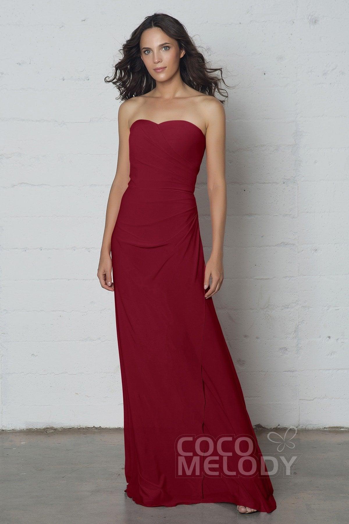 Sheath-Column Floor Length Knitted Fabric Dress COZF17018 - COCOMELODY