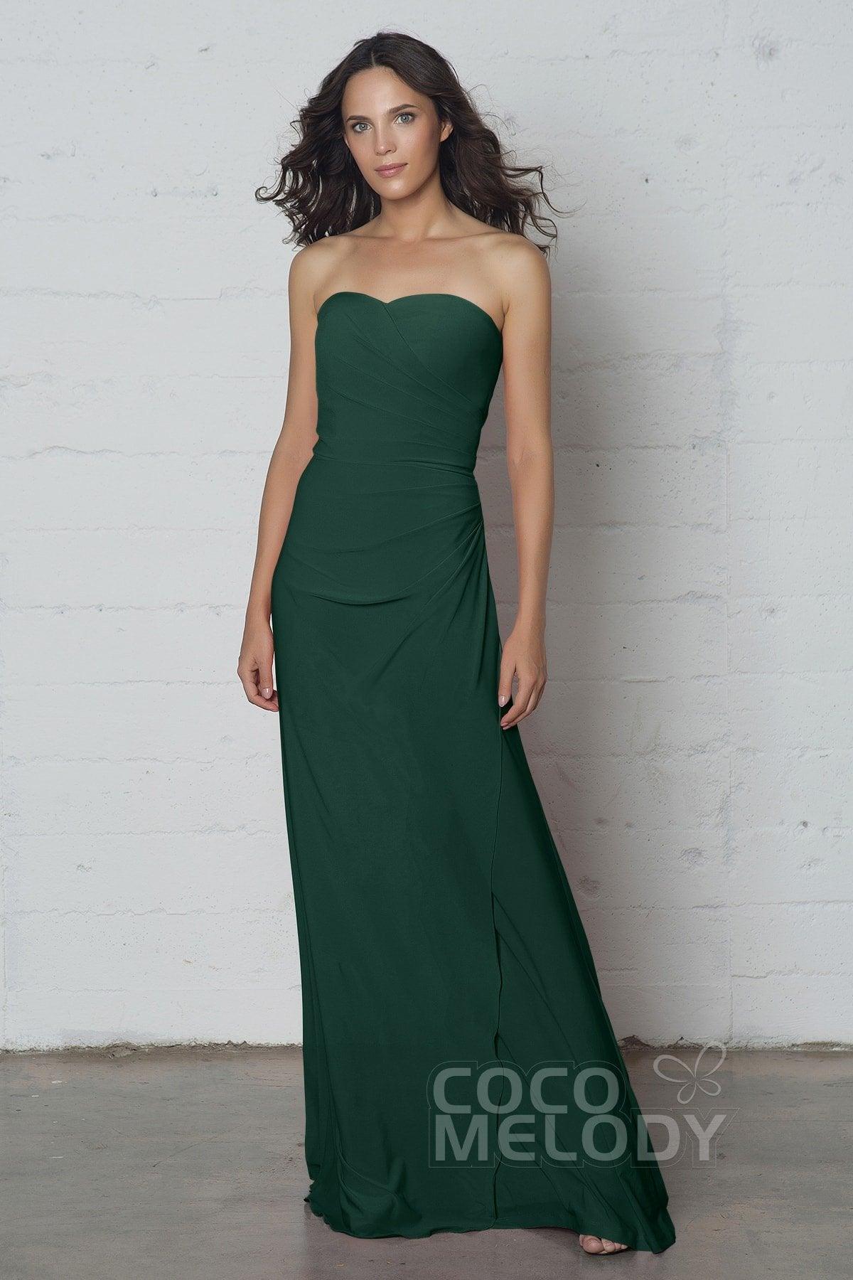 Sheath-Column Floor Length Knitted Fabric Dress COZF17018 - COCOMELODY