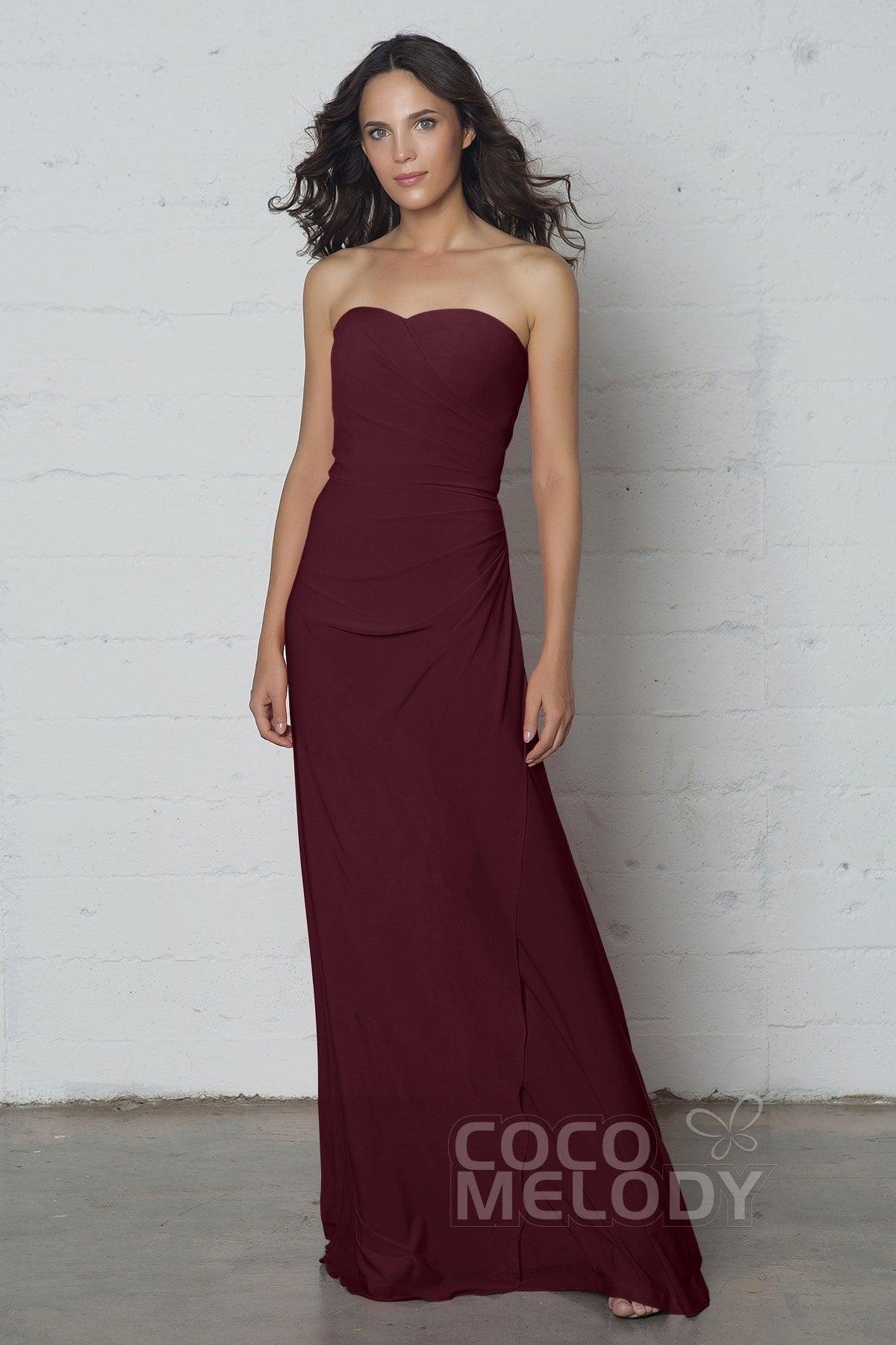 Sheath-Column Floor Length Knitted Fabric Dress COZF17018 - COCOMELODY