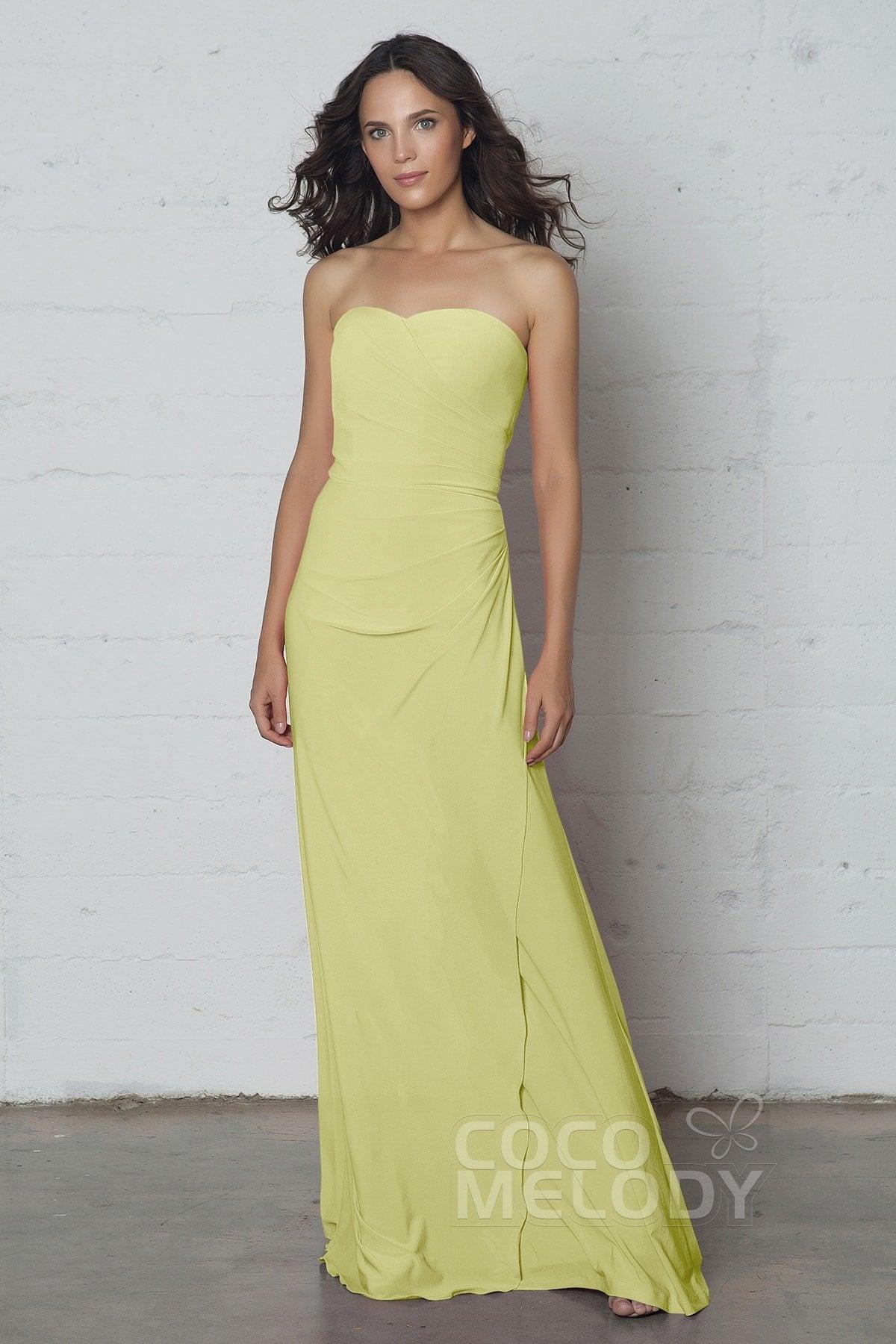 Sheath-Column Floor Length Knitted Fabric Dress COZF17018 - COCOMELODY