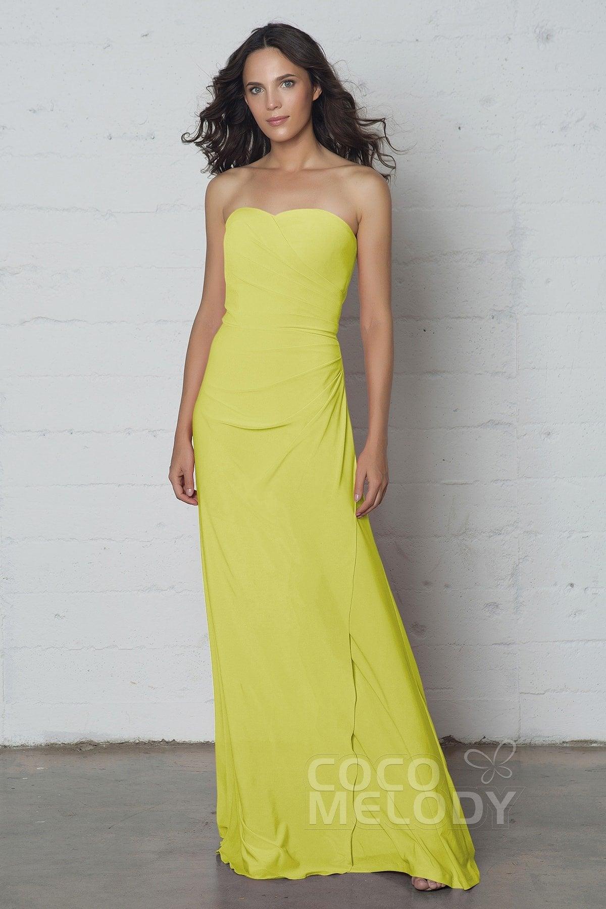 Sheath-Column Floor Length Knitted Fabric Dress COZF17018 - COCOMELODY
