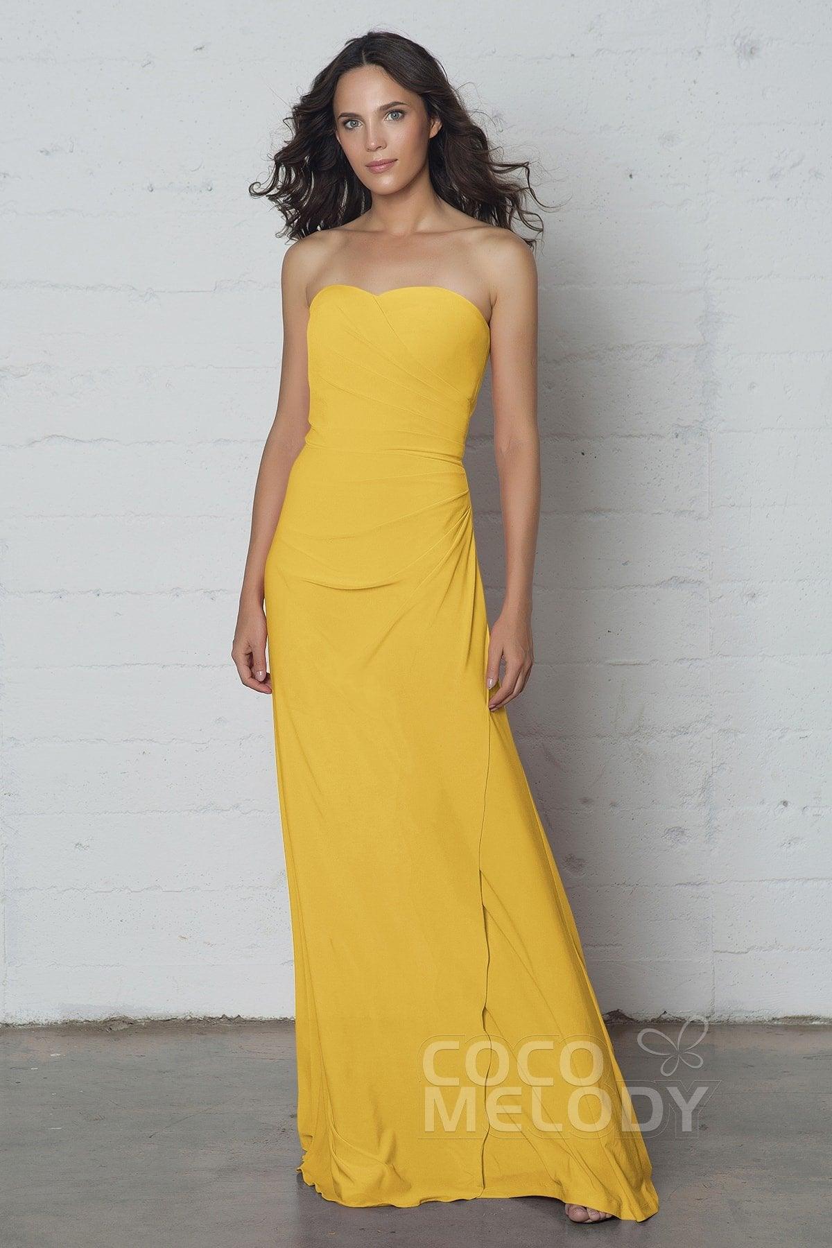 Sheath-Column Floor Length Knitted Fabric Dress COZF17018 - COCOMELODY
