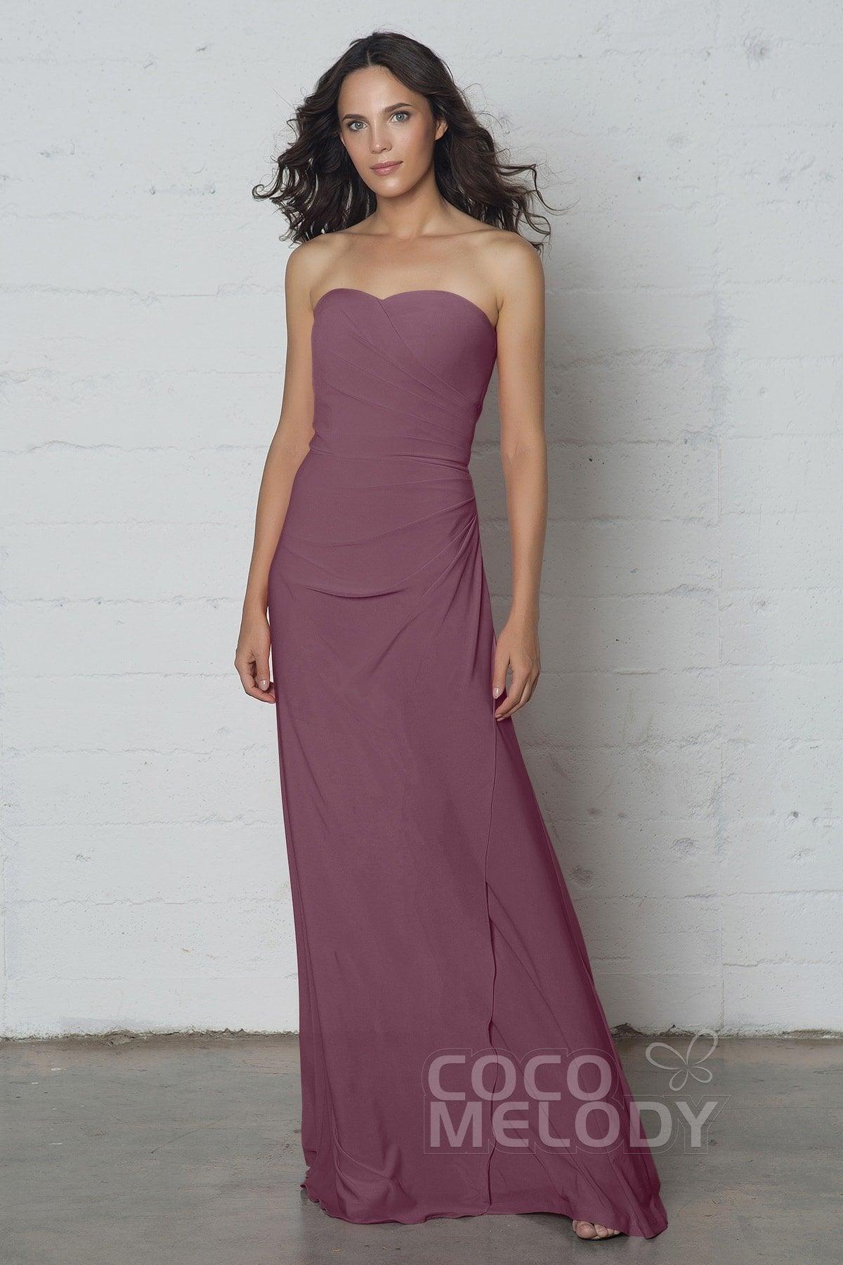 Sheath-Column Floor Length Knitted Fabric Dress COZF17018 - COCOMELODY