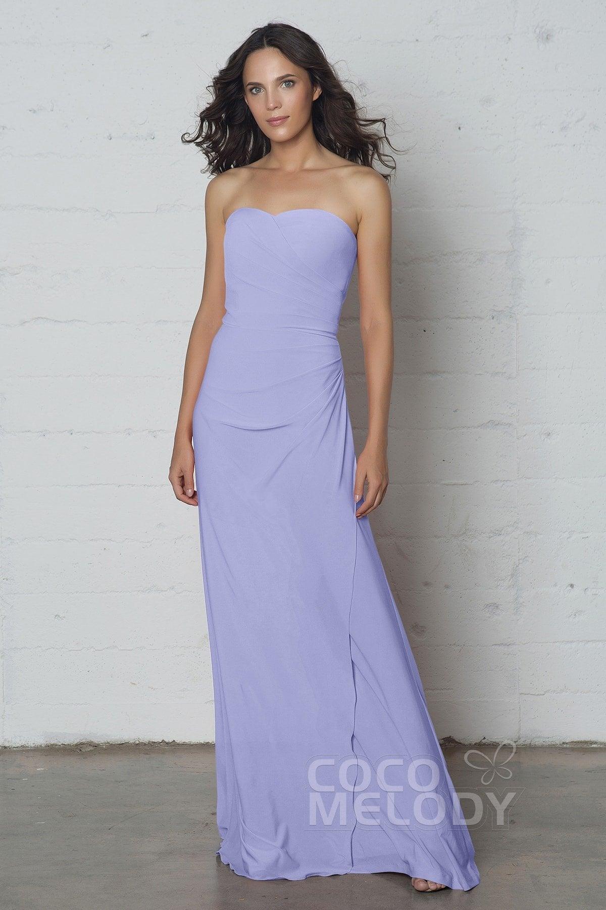 Sheath-Column Floor Length Knitted Fabric Dress COZF17018 - COCOMELODY